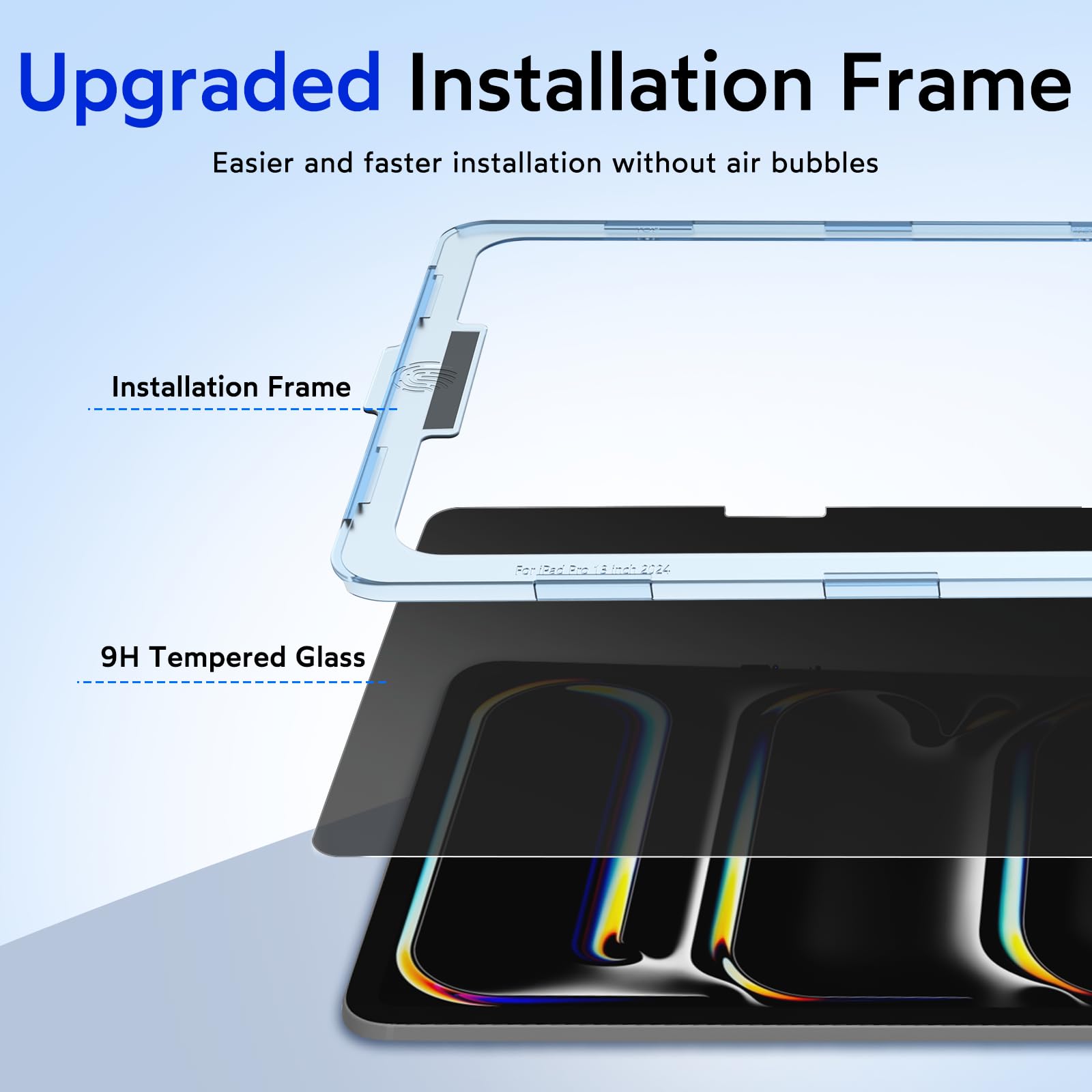 Mobdik Privacy Screen Protector Compatible With Ipad Pro 13 Inch 2024 M4 [Anti Spy] [9H Tempered Glass] [Ez Kit]   1 Pack