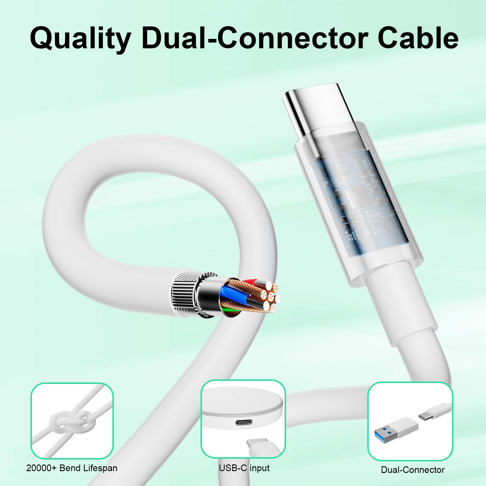 Magsafe Charger 2Pack 15W Magnetic Wireless Charger Fast Charging Pad With 6Ft Usb C To Usb C Cable Compatible With Iphone 16/15