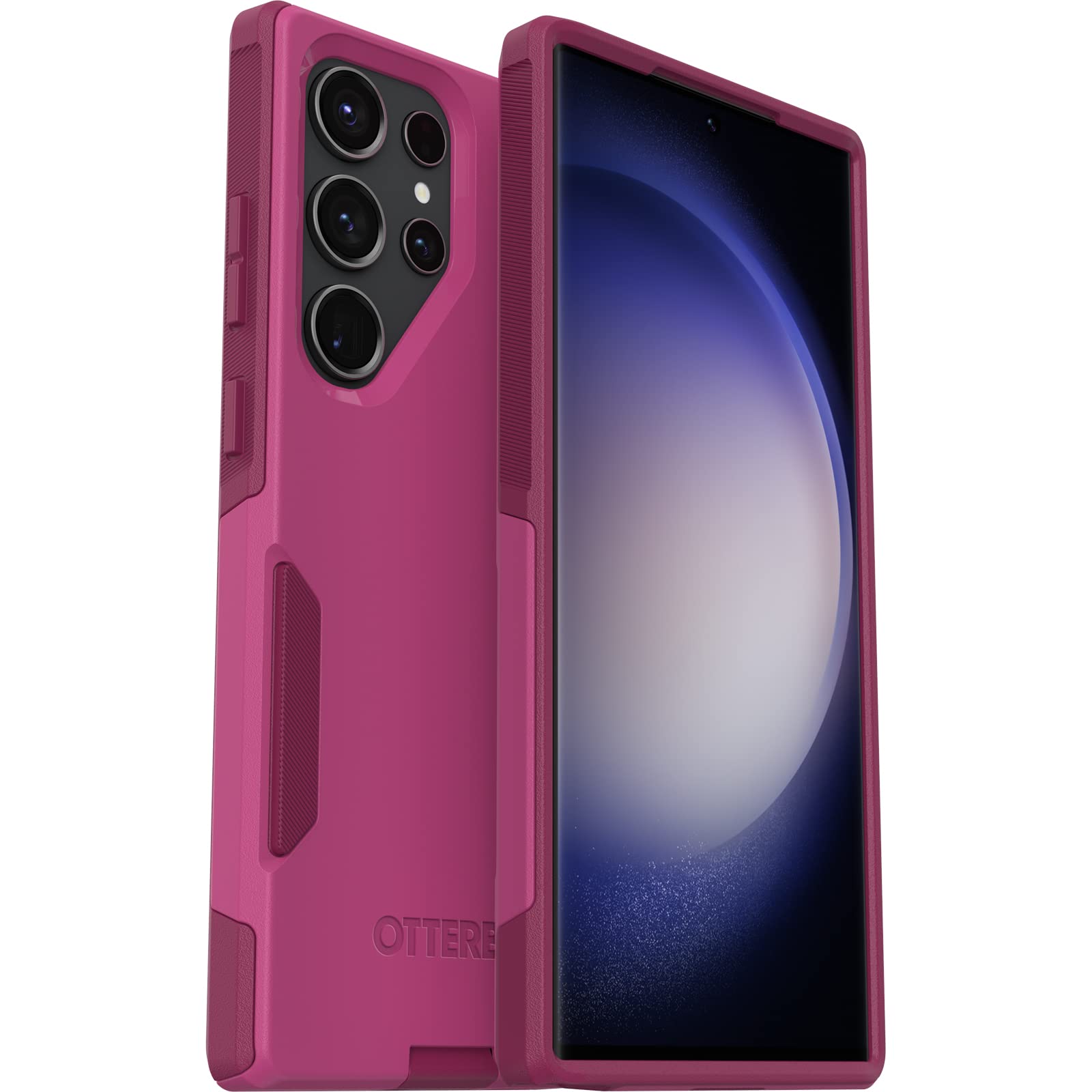 Otterbox Galaxy S23 Ultra Commuter Series Case   Into The Fuchsia (Pink), Slim & Tough, Pocket Friendly, With Port Protection