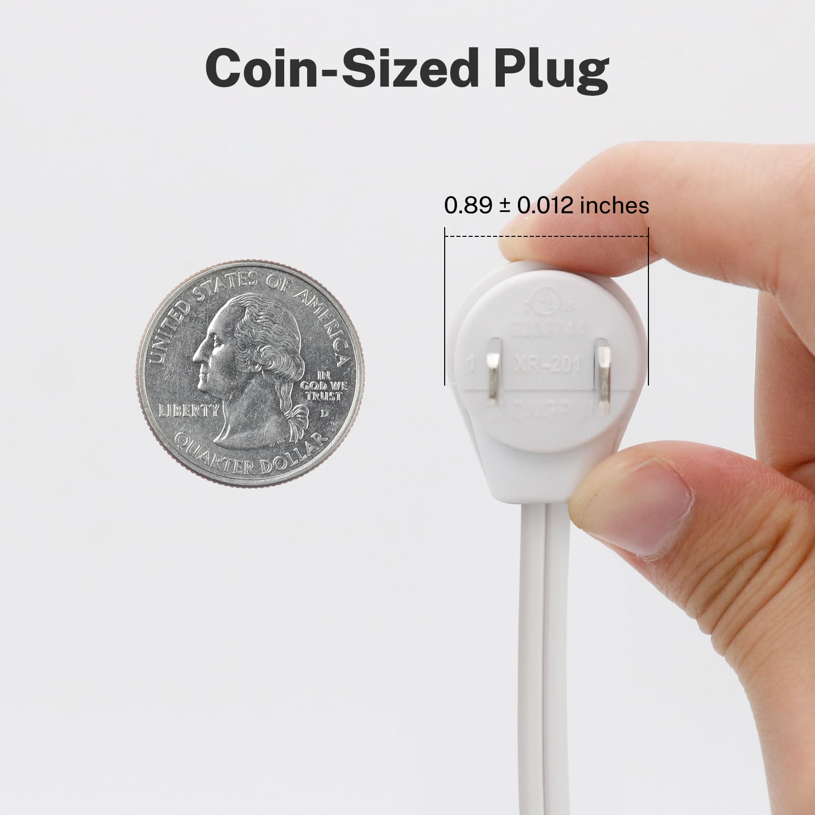 Firmerst Foot Switch Extension Cord 6 Feet For Floor Lamp, Holiday Lights, White, 2 Packs