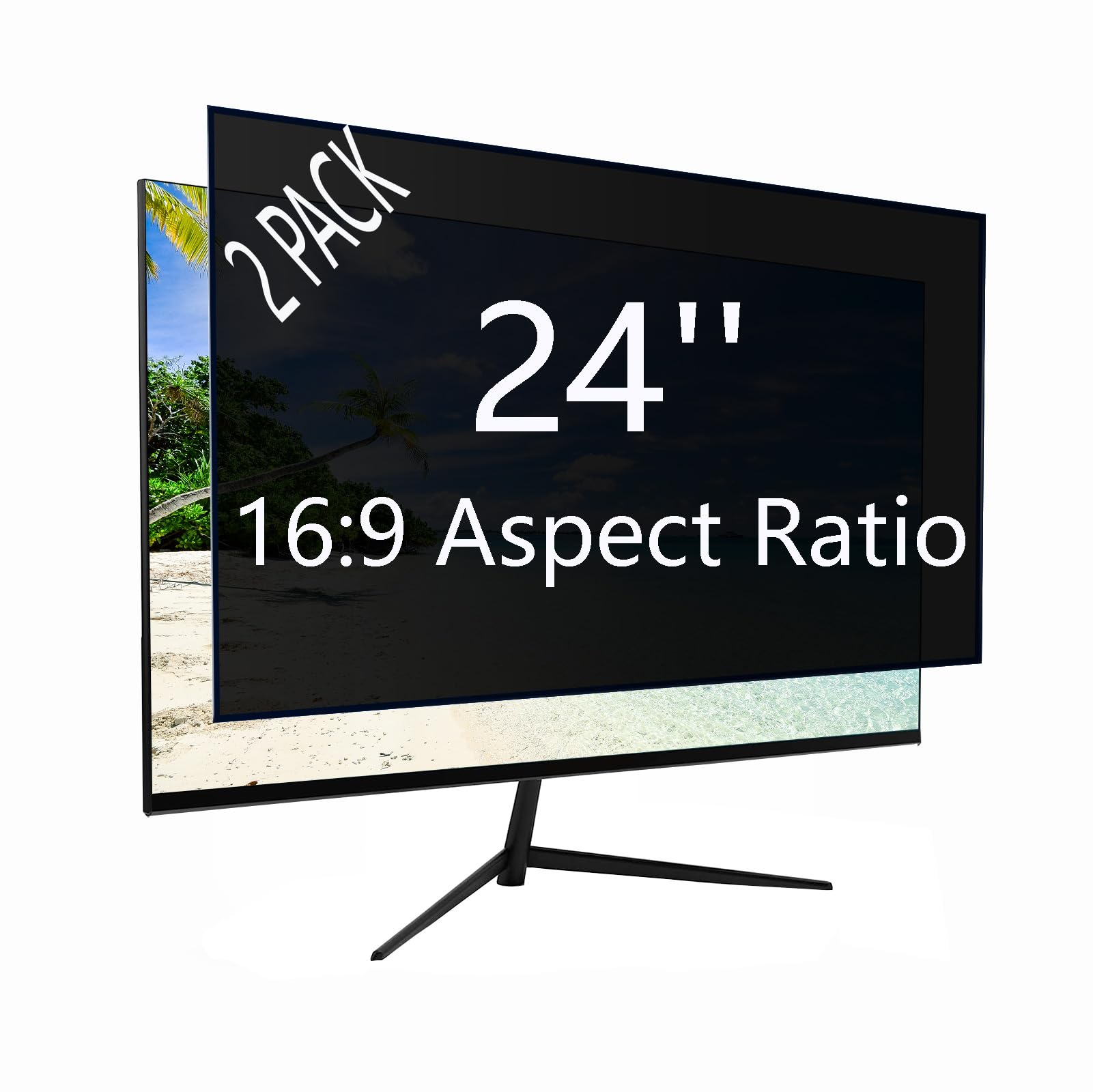 Ceydebne 24 Inch Privacy Screen For Monitor With 16:9 Widescreen Monitor [2 Pack], Anti [Blue Light Screen Protector   Anti Glar