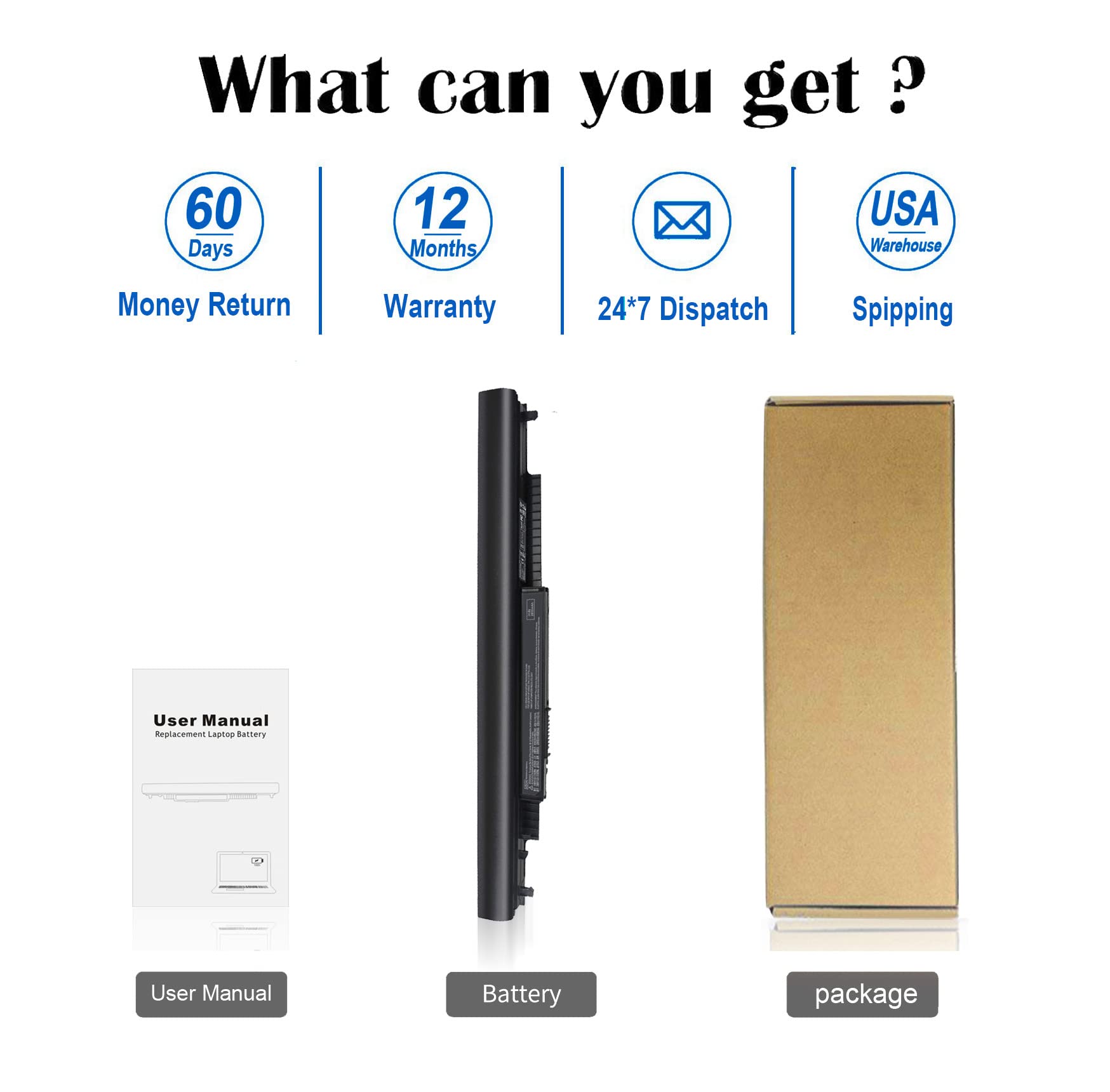 Hs03 Rechargeable Battery For Hp Spare 807956 001 807957 001 Hs04 15 Ay039Wm 15 Ay041Wm 15 Ay009Dx 15 Ay052Nr 15 Af131Dx 15 Ay01