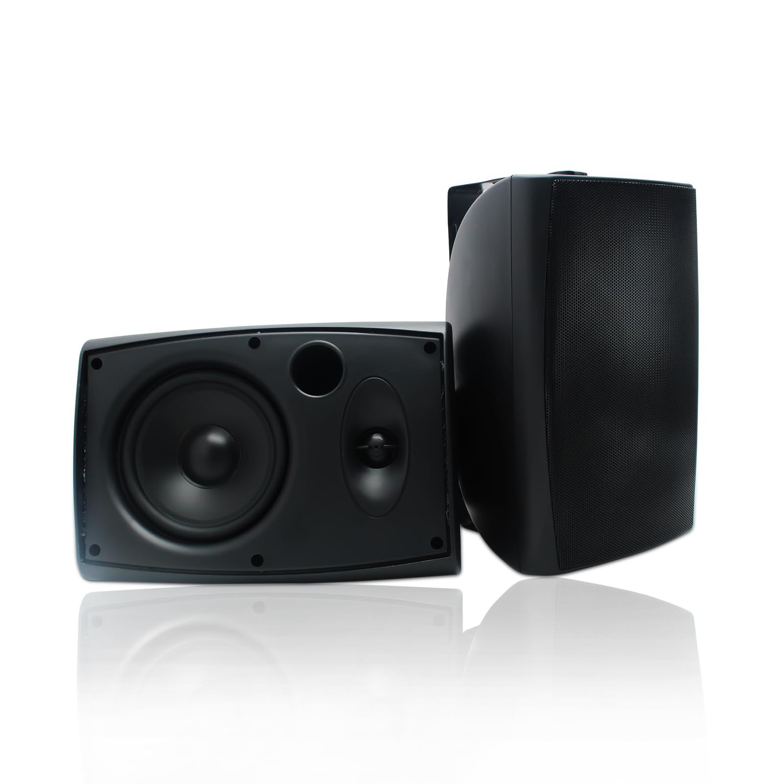 Herdio 6.5 Inches Indoor Outdoor Bluetooth Speakers Waterproof Wired 400 Watts With Powerful Bass,2 Way Wall Mount Speakers All 