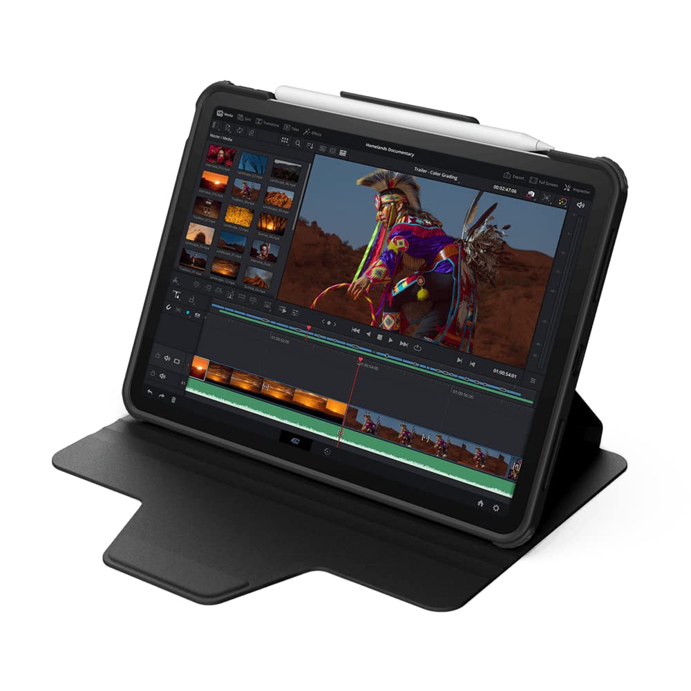 Casetify Impact Folio Case For Ipad Pro 11'' (3Rd/4Th Gen)   Groovy Pattern   Clear Black