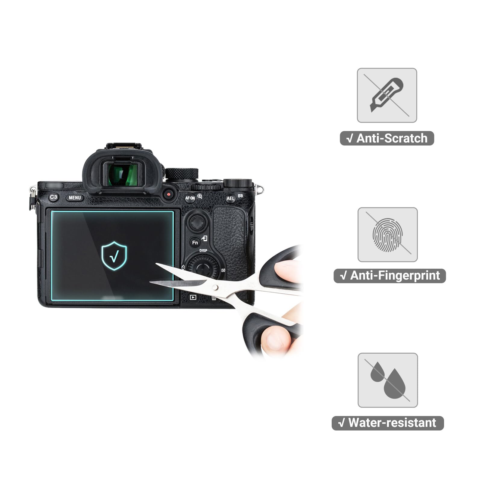 Jjc (2 Pack) Screen Protector Compatible For Fujifilm Gfx 100 Ii Fuji Gfx100 Ii Camera, 2 Pcs Lcd Screen And 4 Pcs Small Screen