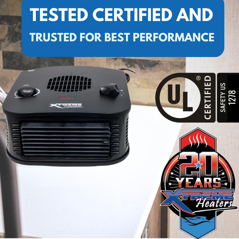 Xtreme Heaters Boat, Cabin & Rv Heater | Overheat Protection, Tip Over Protection, Portable Heater | Boat Heater, Rv Bay Heater