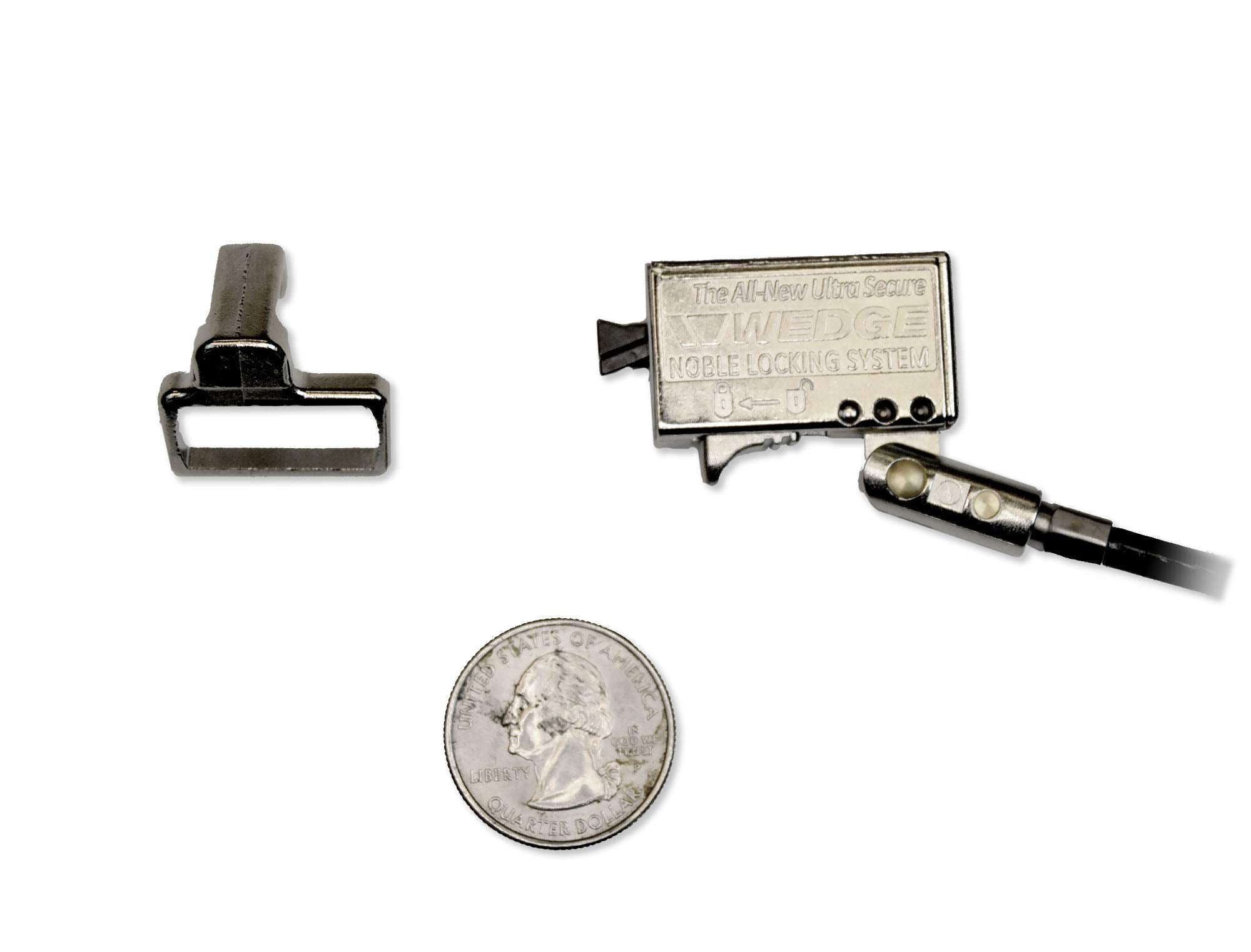 Noble Locks Tz18T Low Profile Wedge Lock With Flat Key For Dell Consumer & Gaming Laptops