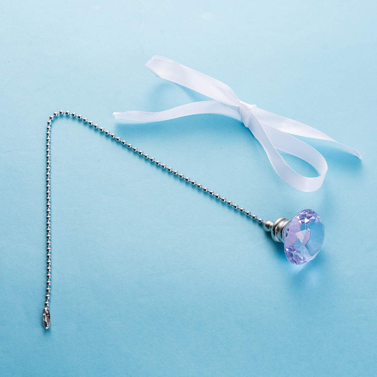 Ceiling Fan Pull Chain Set   2 Pieces Purple Diamond Fan Pull Chains 20 Inch Ceiling Fan Chain Extender With Chain Connector Hom