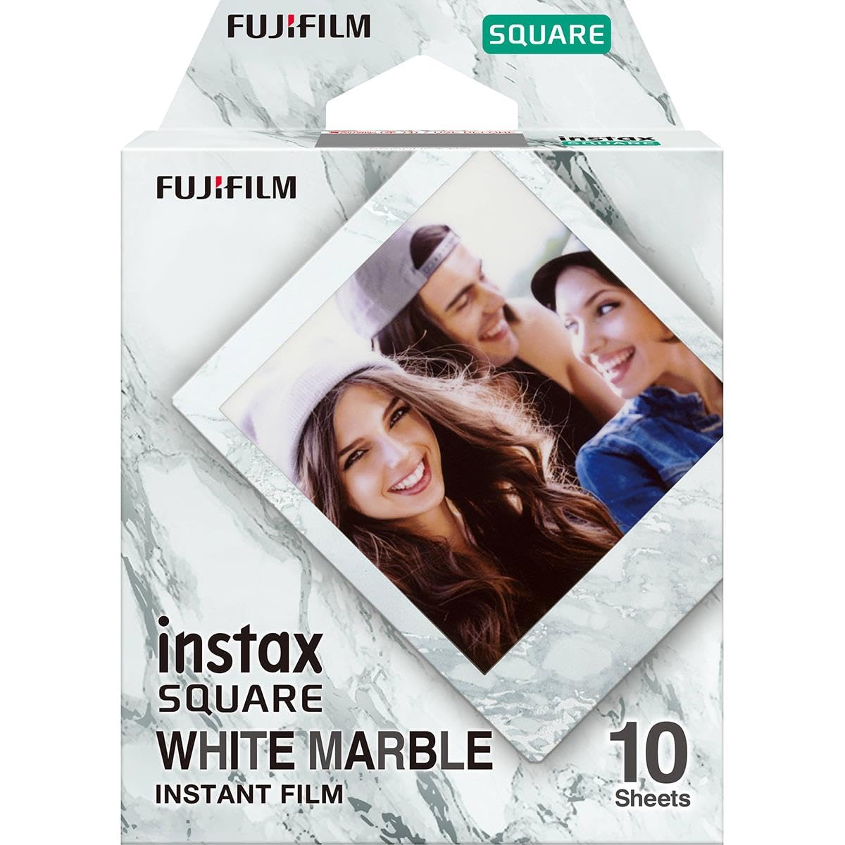 Fujifilm Instax Square White Marble Film   10 Exposures