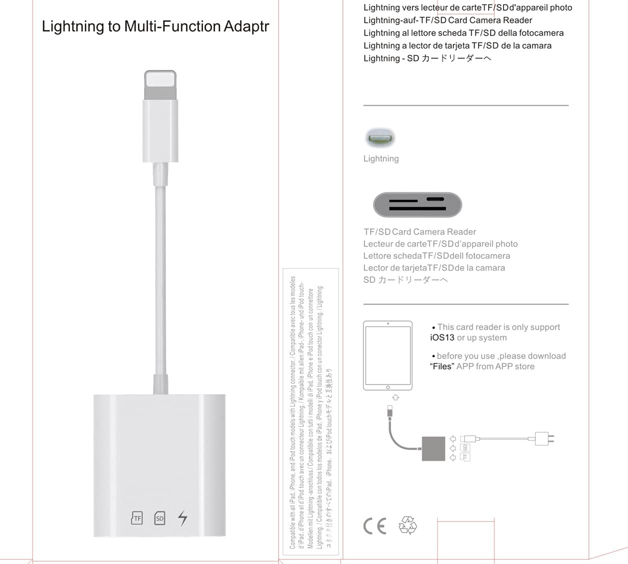 Card Reader Lightning To Multi Function Adaptor Sd Card And Micro Sd Solar Sells Product Guarantee