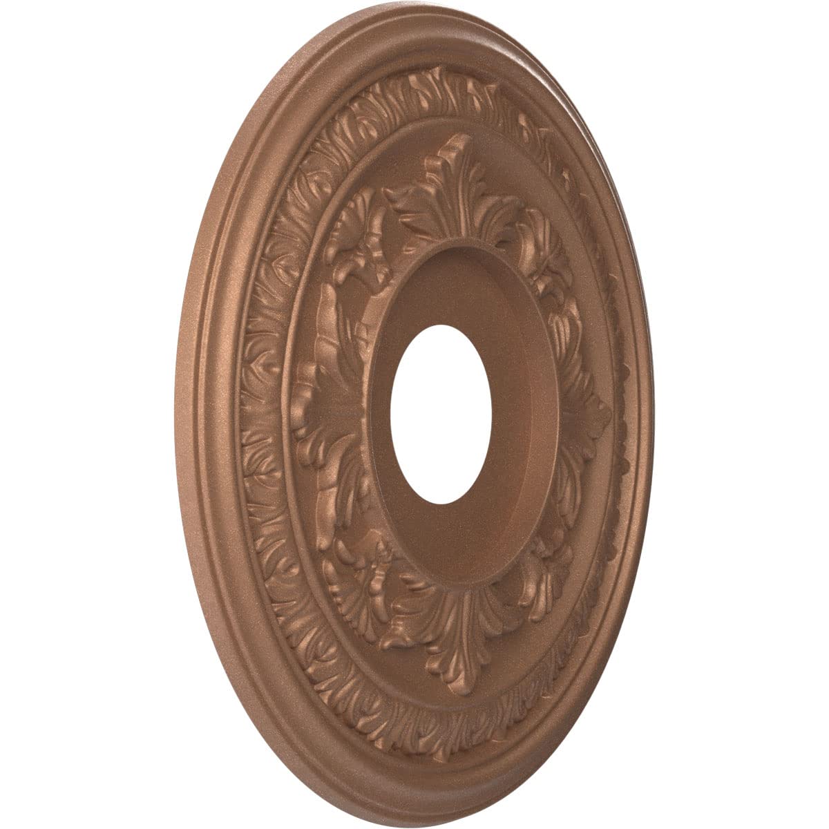 Ekena Millwork 16''Od X 3 1/2''Id X 1''P Baltimore Thermoformed Pvc Ceiling Medallion (Fits Canopies Up To 6 1/2''), Aged Copper