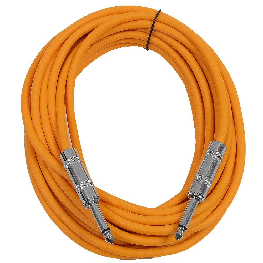 Seismic Audio - Sastsx-25 - 25 Foot Ts 1/4'' Guitar, Instrument, Or Patch Cable Orange