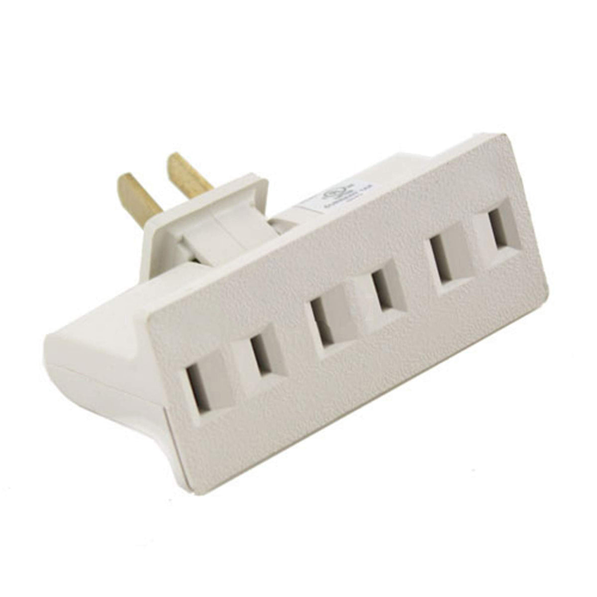 Wideskall 2 Prong 3 Outlet Ul Certified Swivel Wall Tap