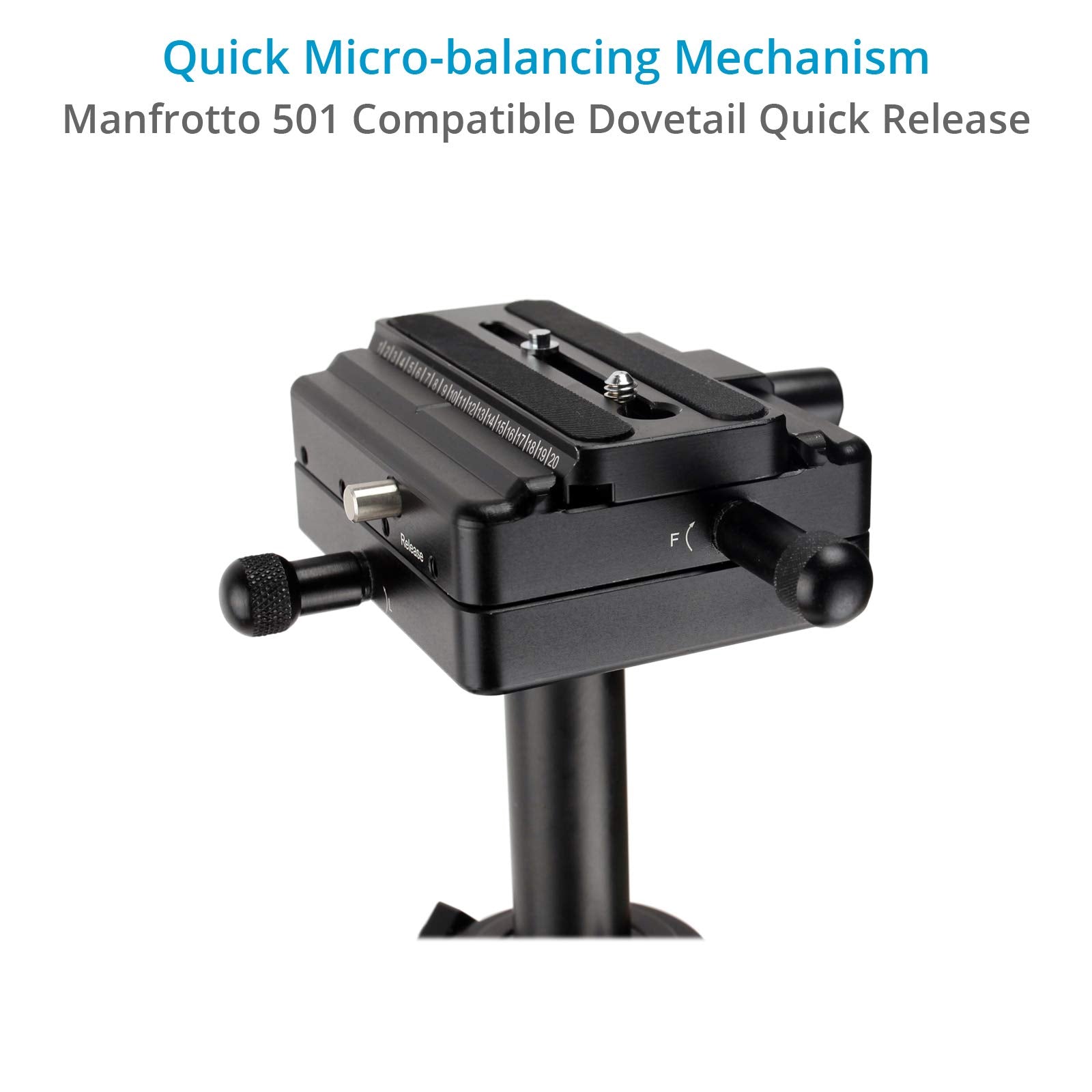 Flycam Redking Quick Balancing Video Camera Stabilizer With Dovetail Quick Release (Flcm Rk) | Professional Cnc Aluminum Camera Stabilizer For Dslr Bmcc Sony Nikon Dv Camcorders Up To 7Kg/15.4Lb + Bag