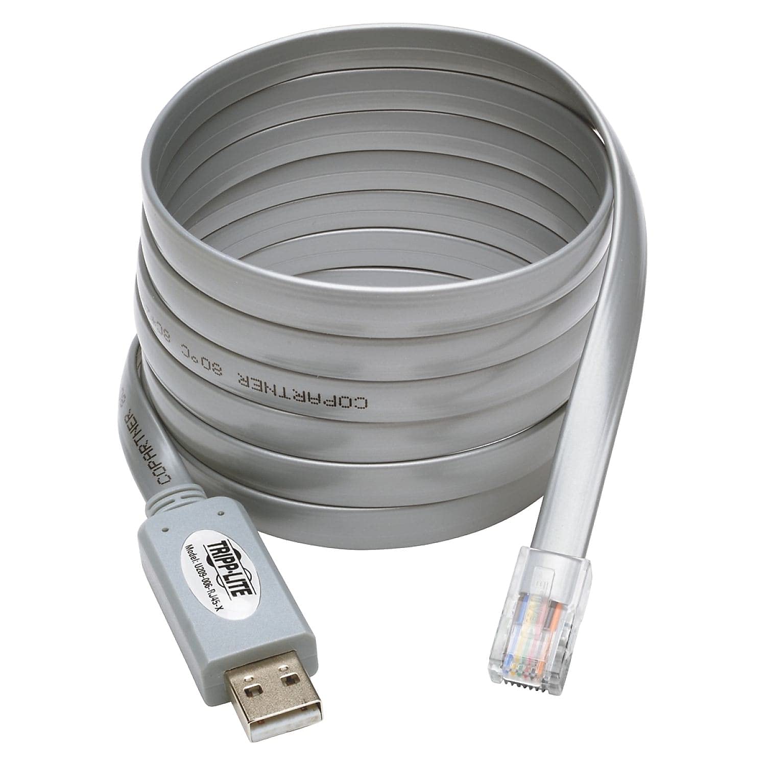 Tripp Lite Usb To Rj45 Cisco Serial Roll Over Cable Usb Type A Rj45 M/M 6 Ft (U209 006 Rj45 X),Black
