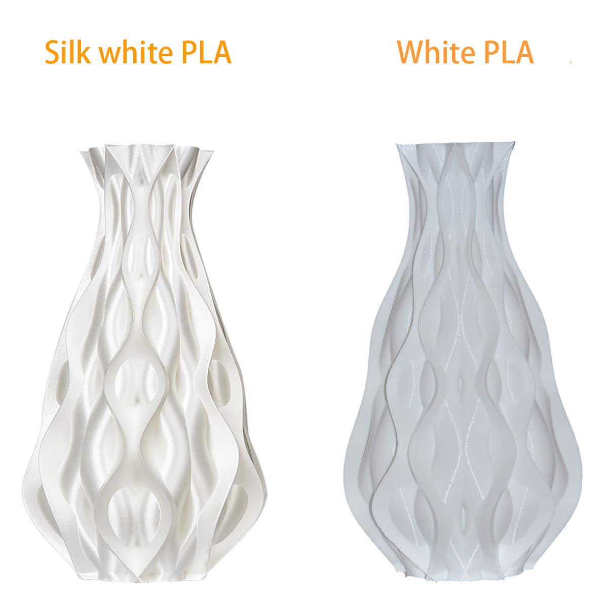 Eryone Silk Pla Filament For 3D Printer, 1.75Mm +/  0.03Mm, 1Kg (2.2Lbs)/Spool, Silk White