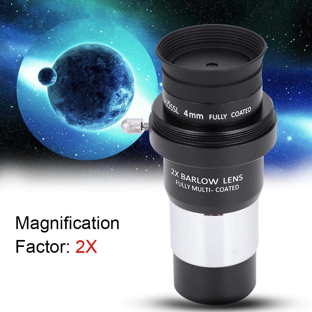 Astronomical Telescope Set Telescope Accessory Kit,Professional 1.25 Inch Plossl Telescope Eyepiece Set 4/10/25Mm + 2X Lens Kit