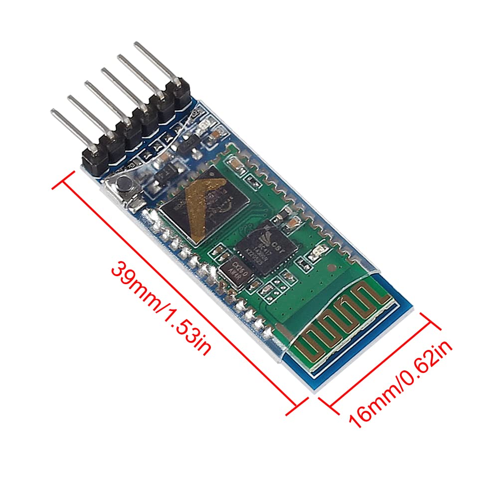 Diitao 4Pcs Bluetooth Module Bt Modules 6 Pin Wireless Rf Transceiver Long Range Bluetooth Transceiver For Arduino (Hc 05)