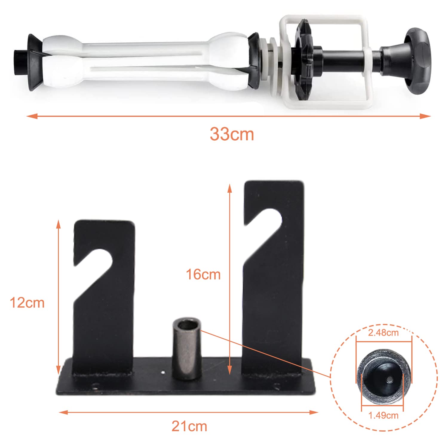 Zly Double Roller Wall Mounting Manual Background Support System,Photo Background Ceiling Holder,For Photography, Live Streaming