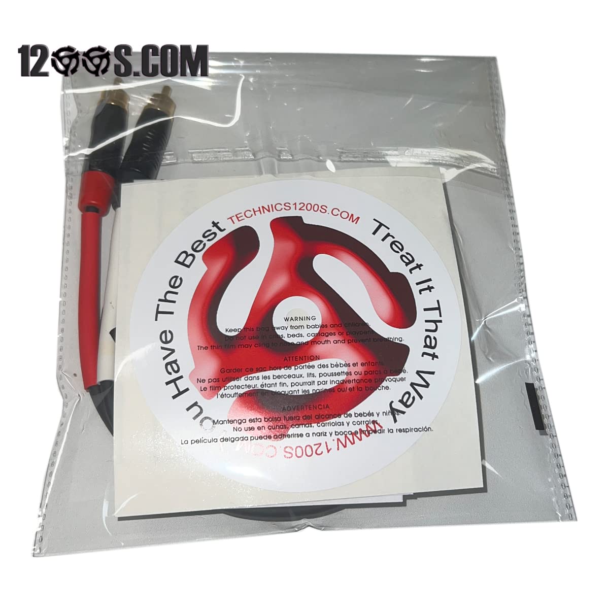 Technics 1200 1210 Gold Tip Rca Phono Cables With Internal Ground Pcb (Rcas Rcas)