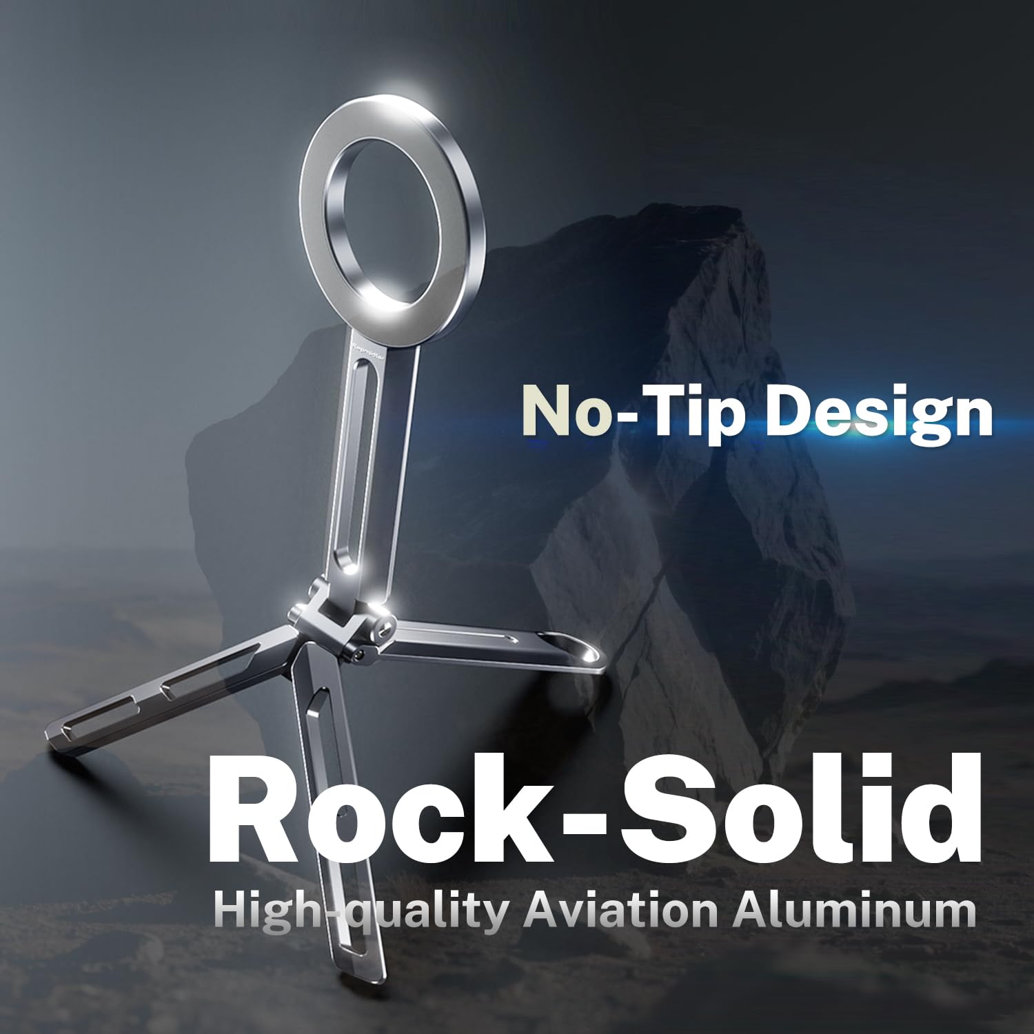 Repmidfer Ultra Light Aluminium Magnetic Phone Tripod Stand For Iphone 17 Air 16 Pro Max, Foldable Magnetic Phone Holder, Pocket