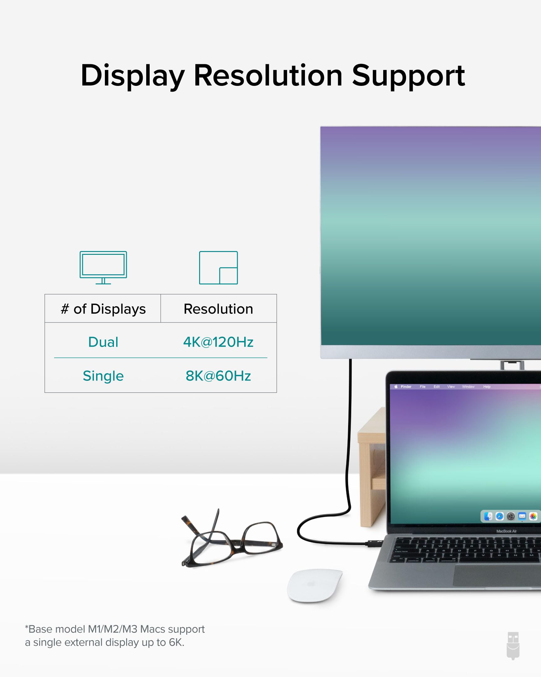 Plugable Thunderbolt 4 Cable [Thunderbolt Certified] 3.3Ft Usb4 Cable With 100W Charging, Single 8K Or Dual 4K Displays, 40Gbps