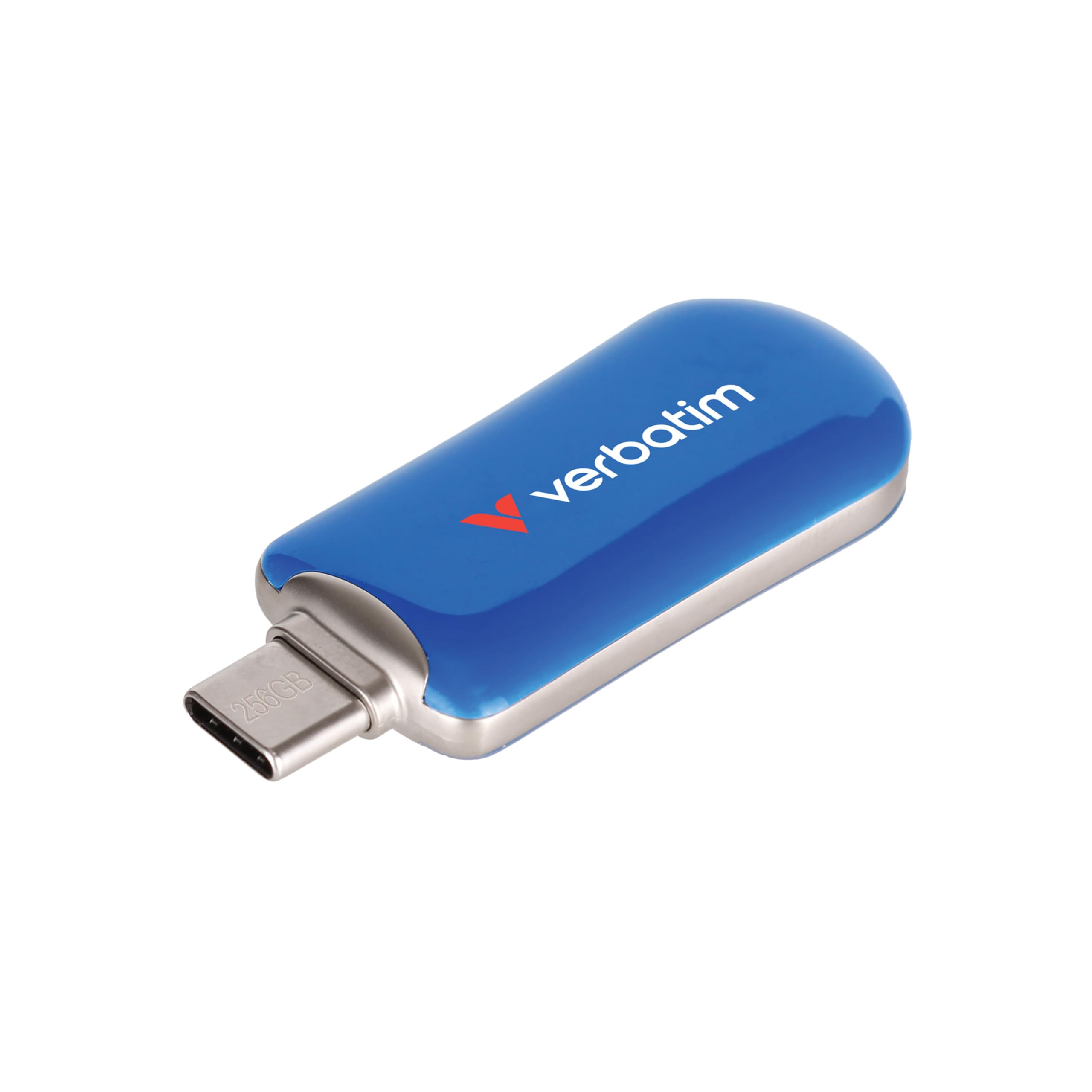 Verbatim 256GB Type C USB 3.2 Gen 1 Flash Drive USB-C Thumb Drive - Blue