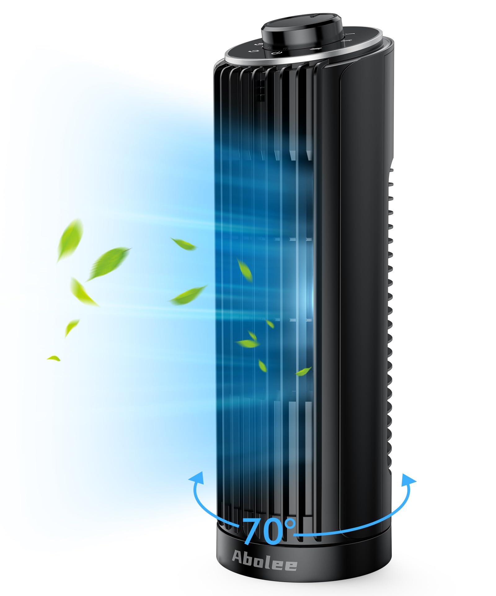 Abolee Tower Fan, 23Ft/S Desk Fan, 70 Oscillating Table Fan For Bedroom, Standing Table Fan With 3 Modes, 2024 New 13 Inch Blade