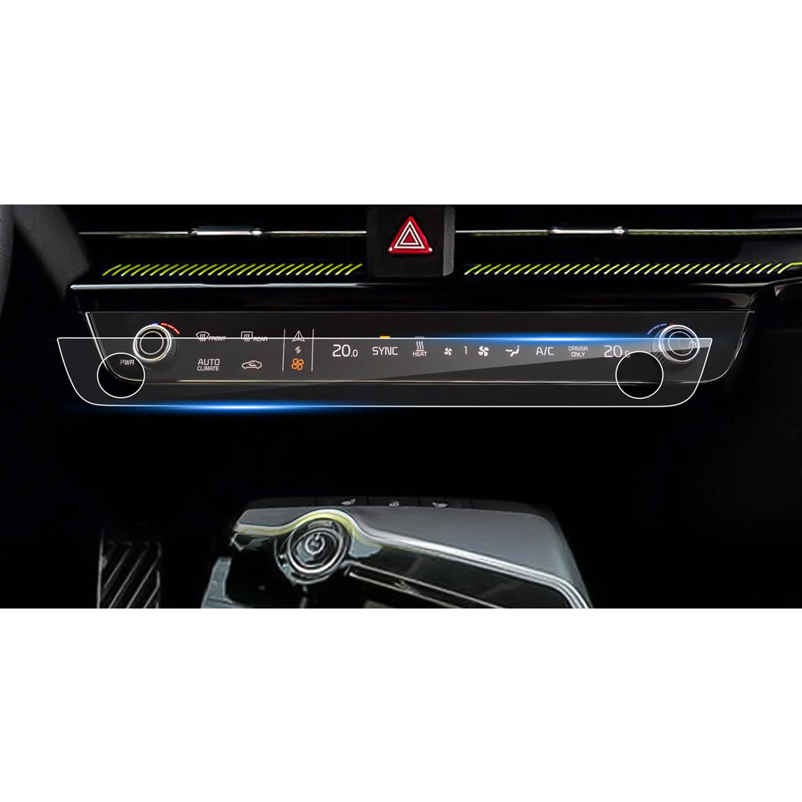 Coleya (2Pc) For Kia Ev6 Screen Protector, 2022 2023 2024 Ac Display Protective Film For Kia Ev6 (Wind/Gt Line/Gt/Light/First Ed