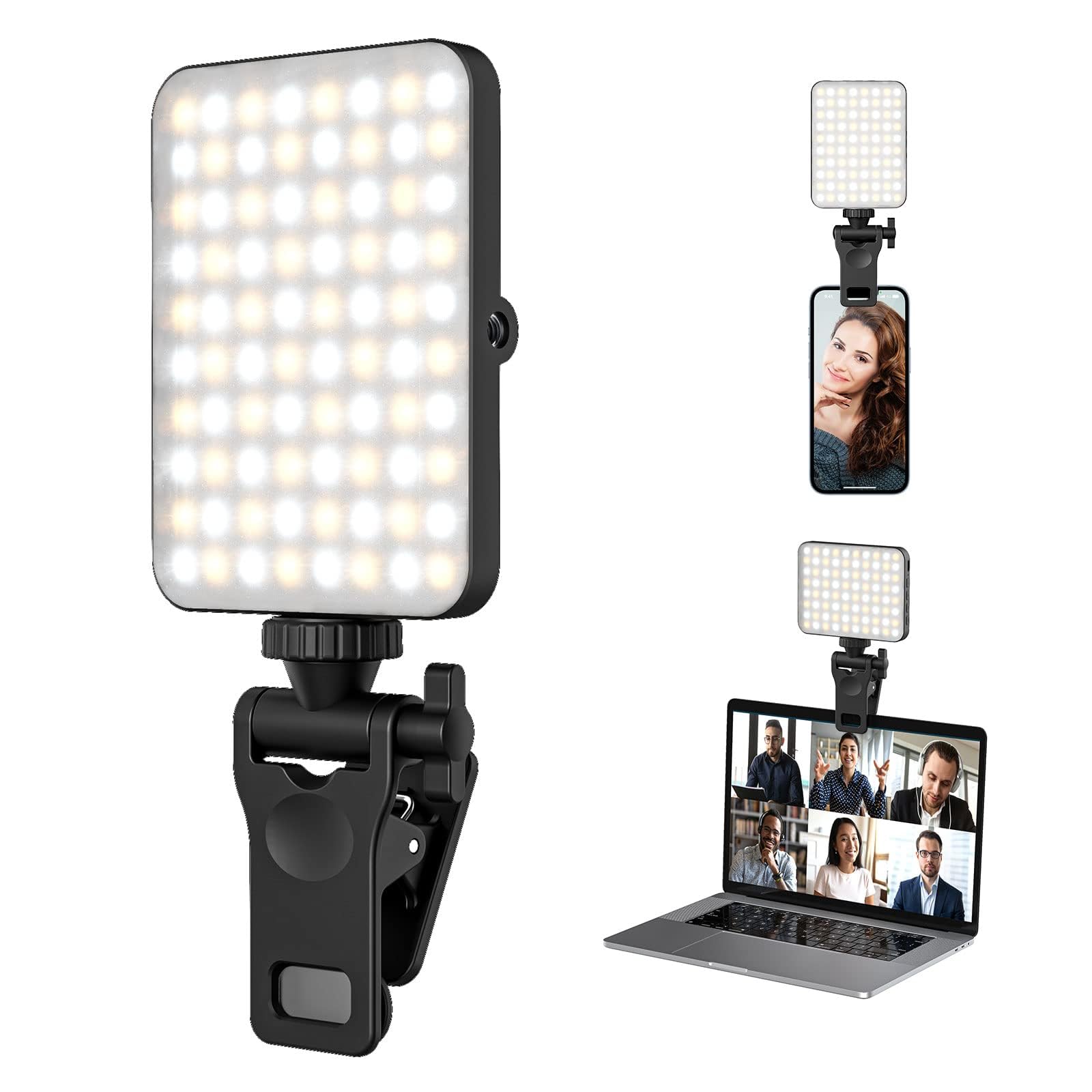 Rechargeable Selfie Light & Phone Light Clip For Iphone   Phone Led Light With Adjustable Brightness, Perfect For Selfies, Makeu