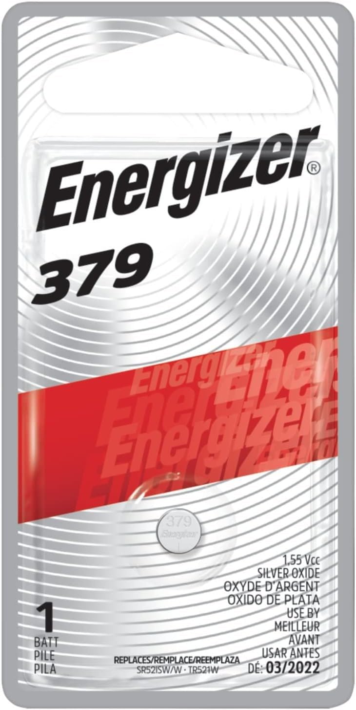 Energizer 379 (Sr521Sw) Silver Oxide Battery (Pack Of 5)