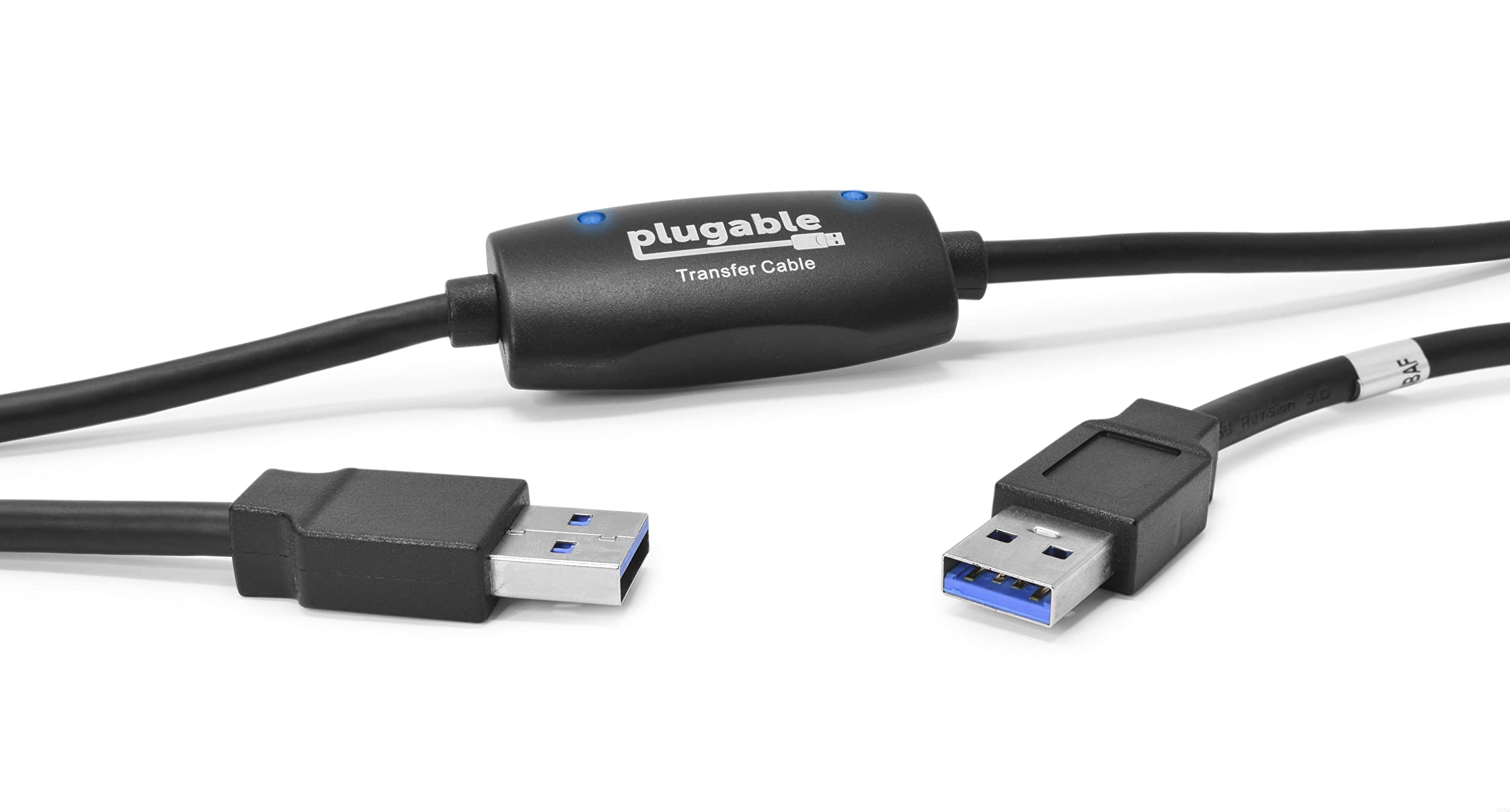 Plugable USB 3.0 Transfer Cable, Unlimited Use, Transfer Data Between 2 Windows PCs, Compatible with Windows 11, 10, 8.1, 8, 7,