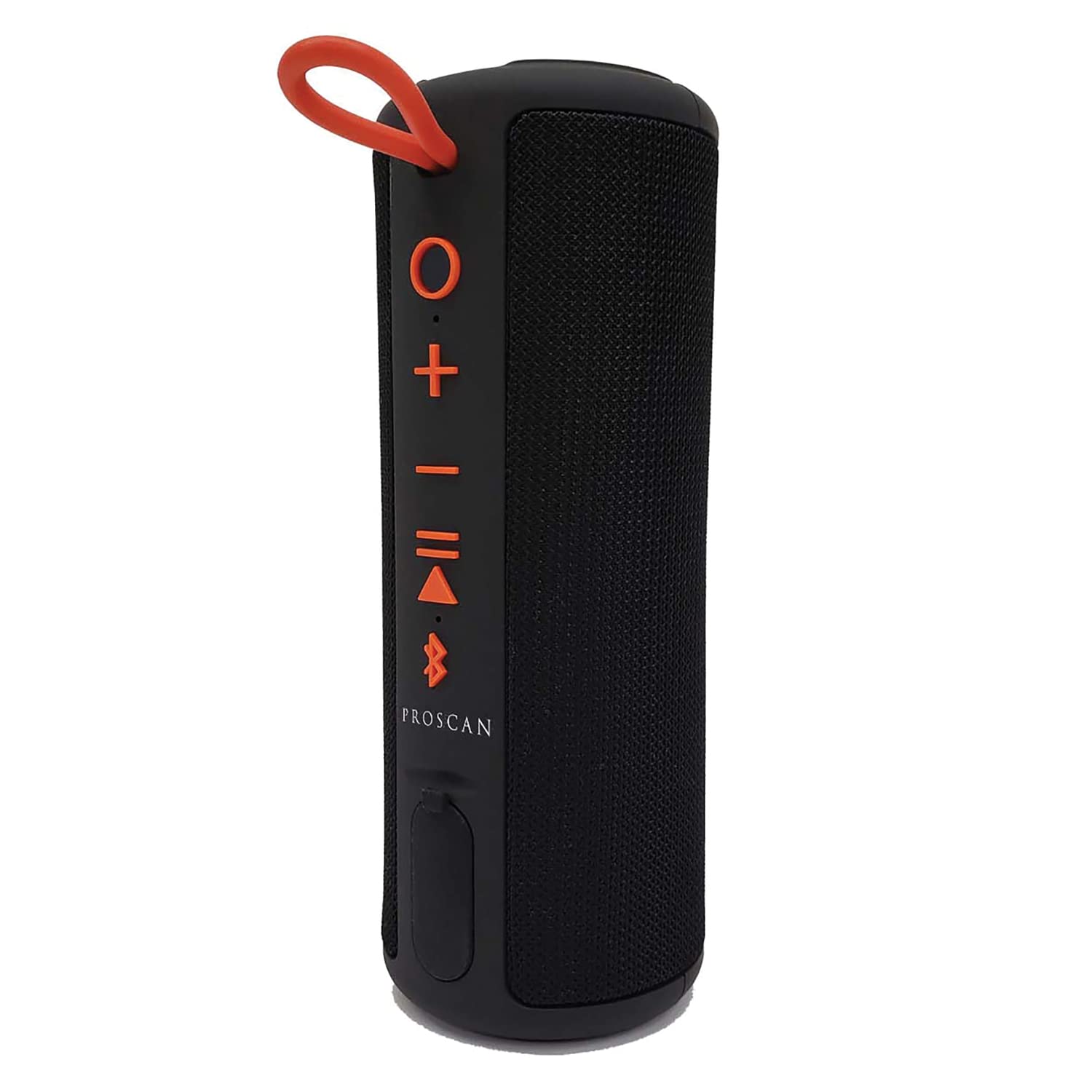Proscan PSP953BLACK 3Watt Portable Bluetooth Waterproof Rechargeable Speaker with Rubber Finish and Cloth Trim (Black)