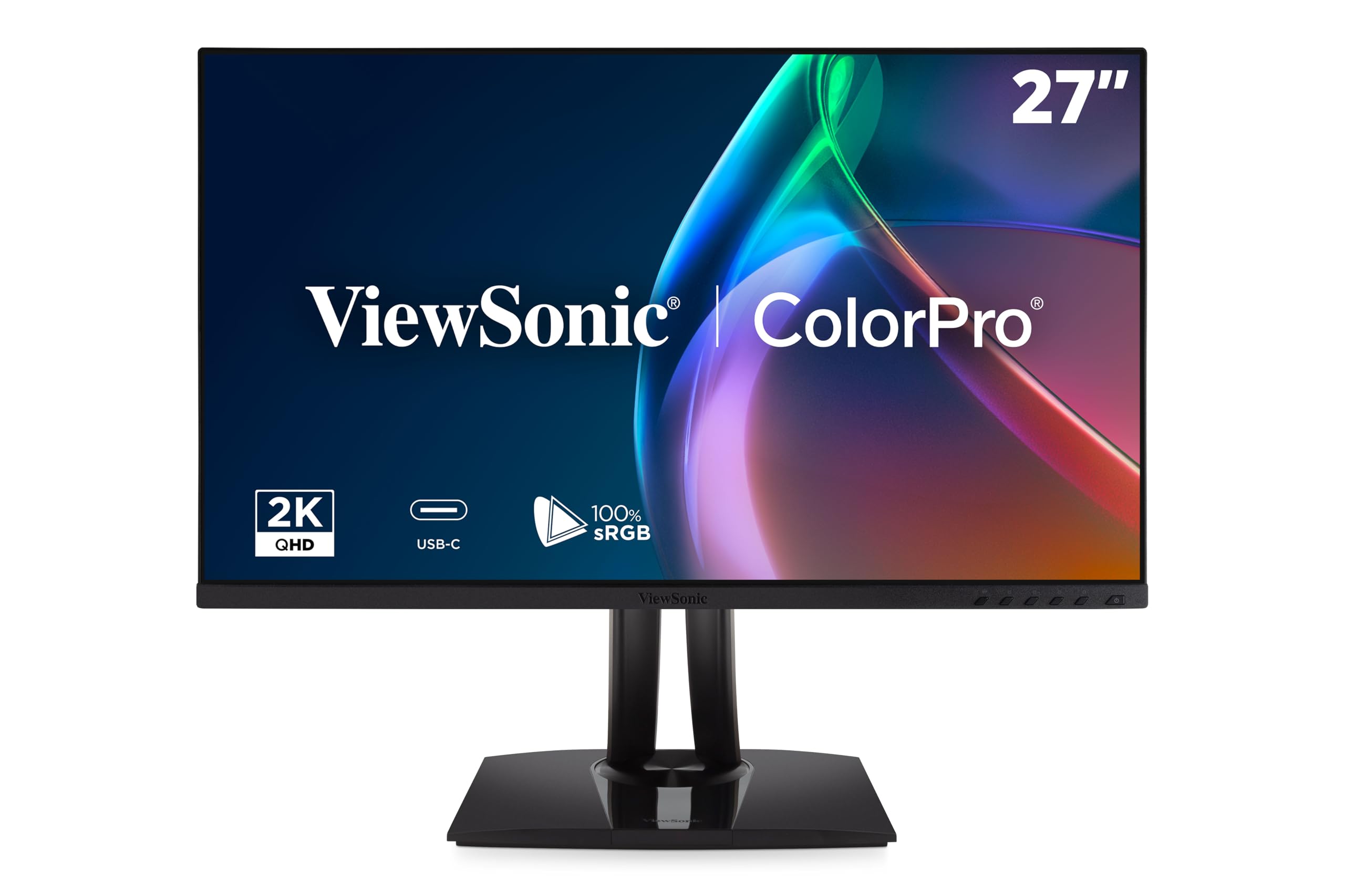 ViewSonic VP2756A-2K 27 Inch 1440p ColorPro Monitor, IPS Display with 100% sRGB and Pantone Validated for Professional Photo Edi