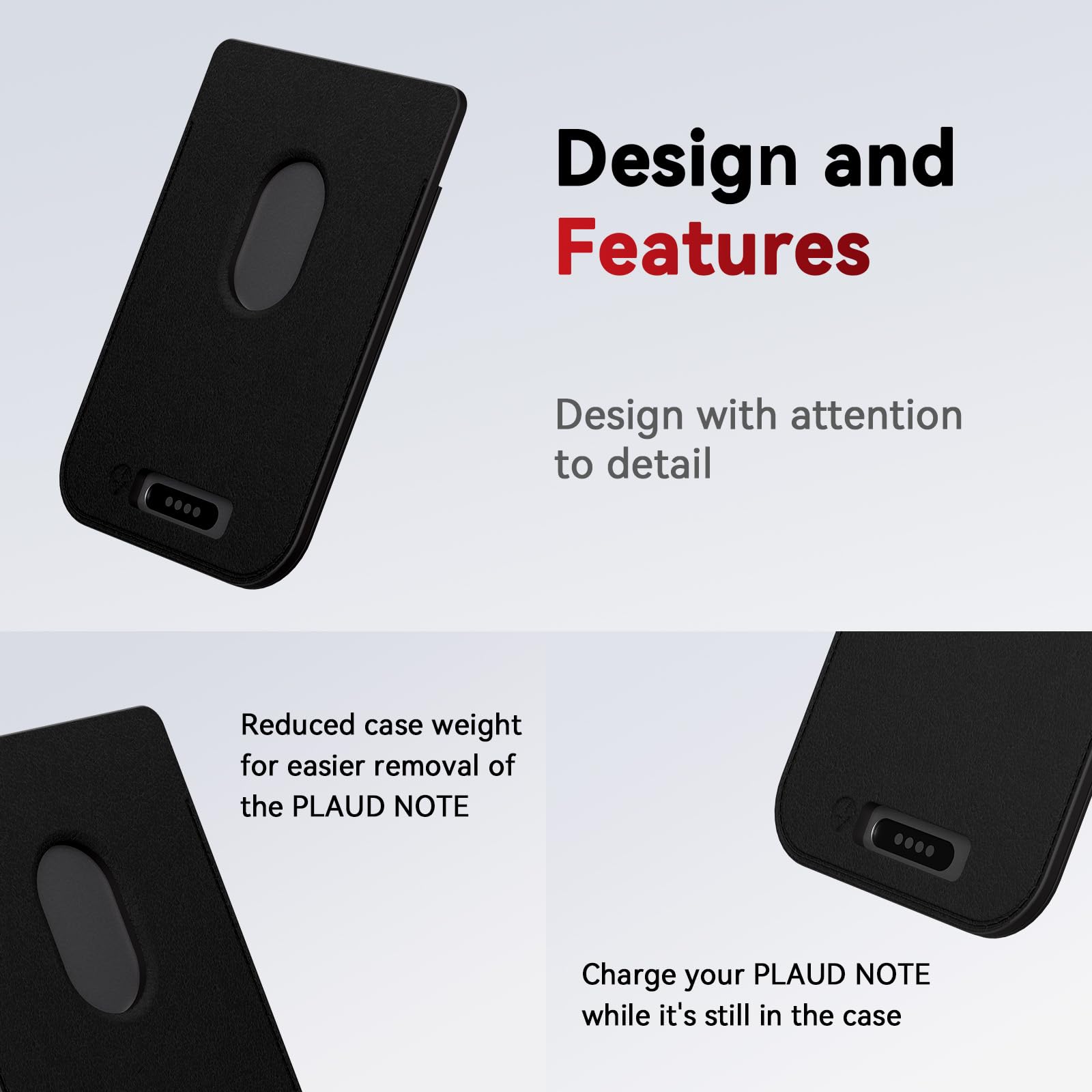 Voice Recorder Carrying Case For Plaud, Compatible With Plaud Note Ai Recorder, Portable Protective Case, Black
