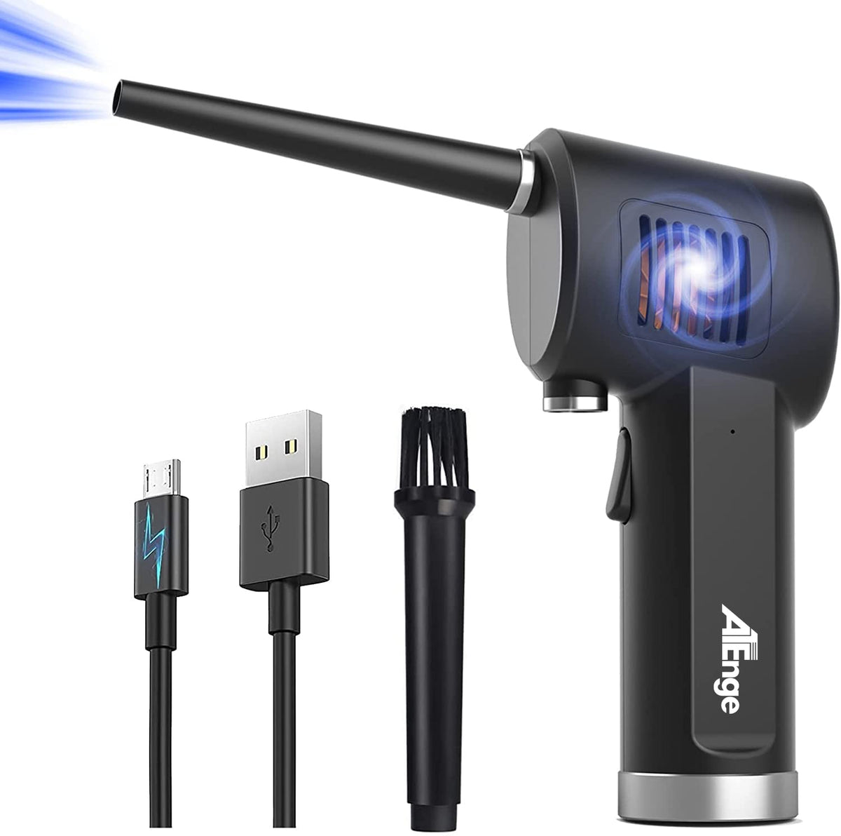 Electric Air Duster, Cordless Air Duster, Rechargeable Compressed Air Duster, 33000 Rpm Air Blower, Two Smart Start Modes, Good