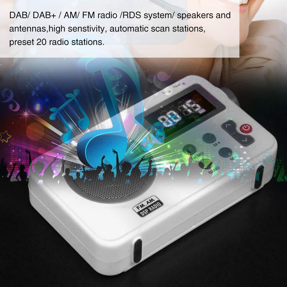 Uxely Radio   Shower Radio Speaker, Am/Fm Radio With Lcd Display, Portable Stereo Radio With Earphone Port For Home, Beach, Hot