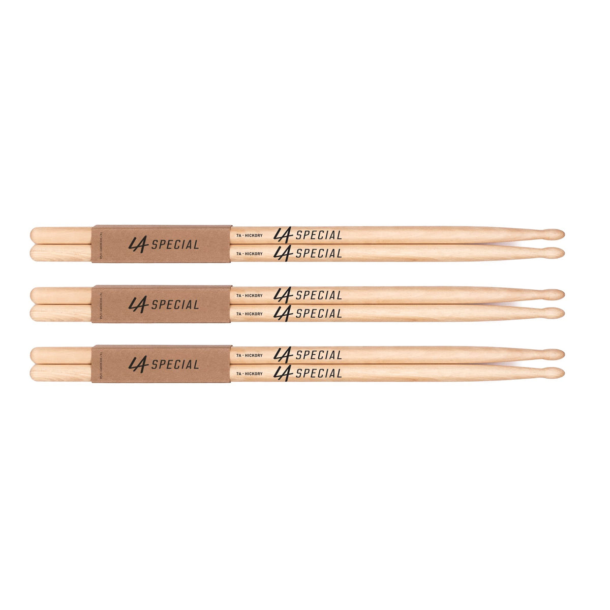 Promark La Specials Drum Sticks   7A Drumsticks   Drum Sticks Set For Acoustic Drums Or Electronic Drums   Oval Wood Tip   Hickory Drum Sticks   Consistent Weight And Pitch   3 Pairs
