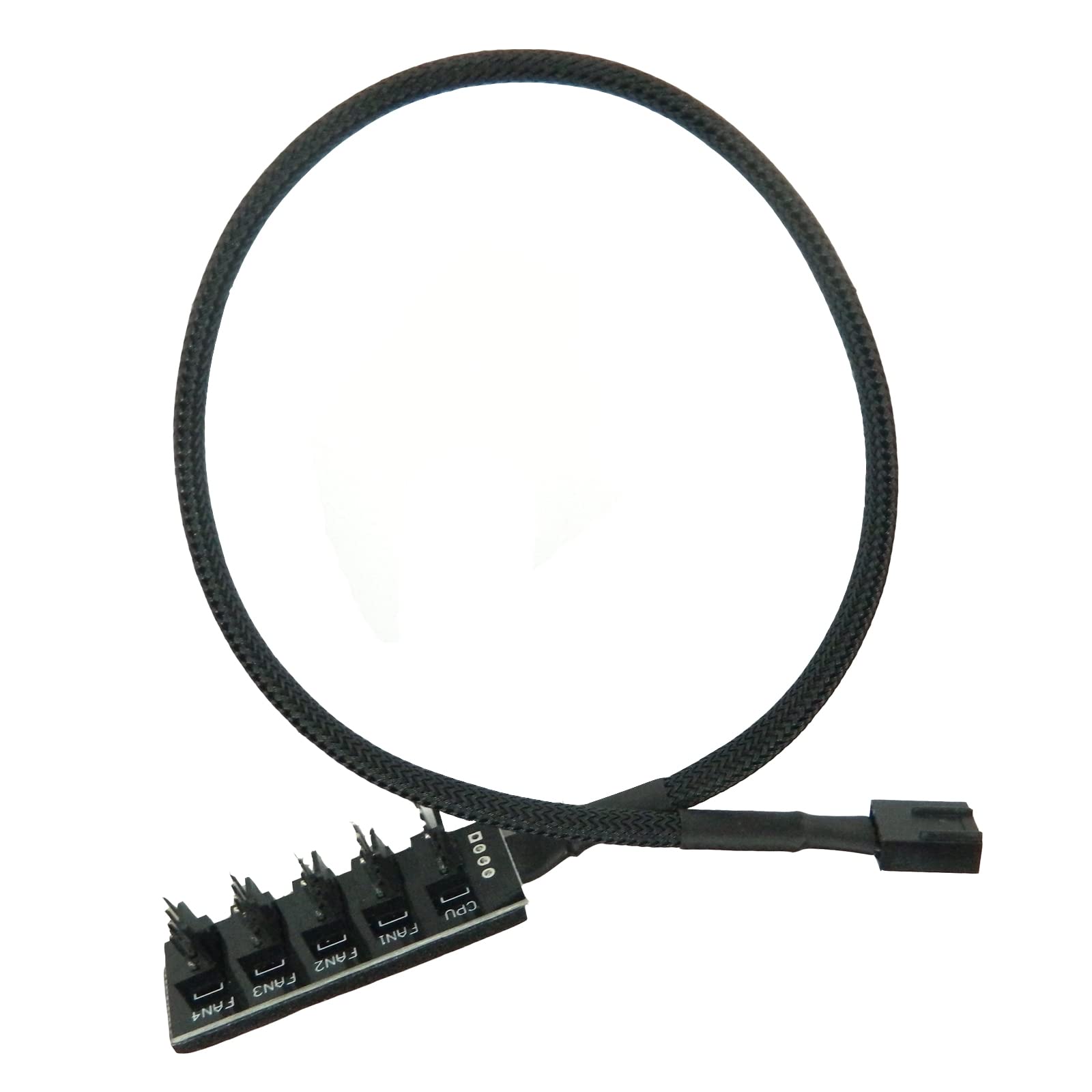 Fbhdzvv 2Pcs Pwm Fan Hub Splitter 4 Pin/3 Pin Pc 5 Way Splitter, Cooling Fans Power Cable 1 To 5 Way Pc Case Internal Motherboar