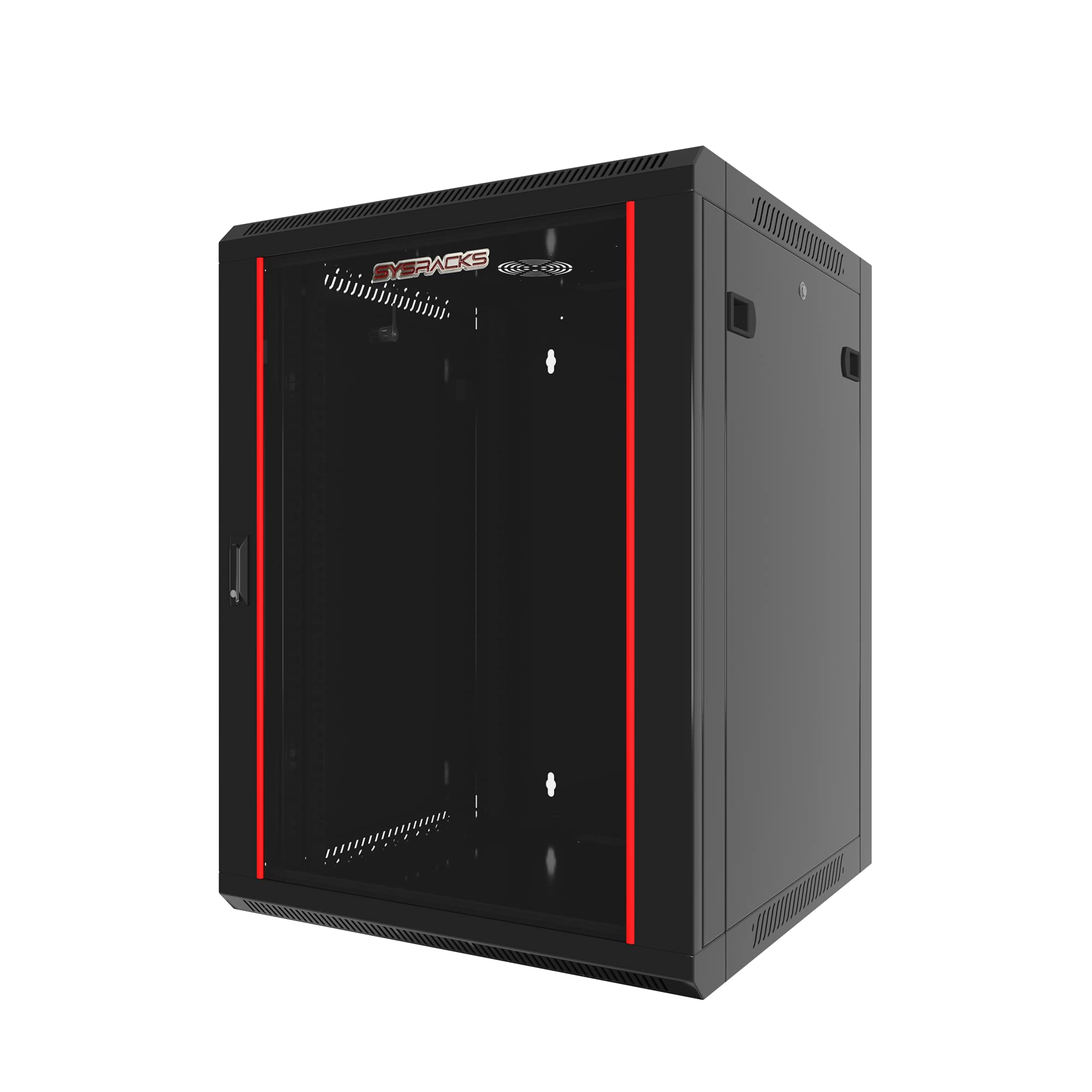 Wall Mount Server Rack Cabinet Locking Computer Cabinet Network Enclosure For Electronics Security Audio Video Av Equipment Data Rack 24 Inch Depth Server Cabinet (12U)