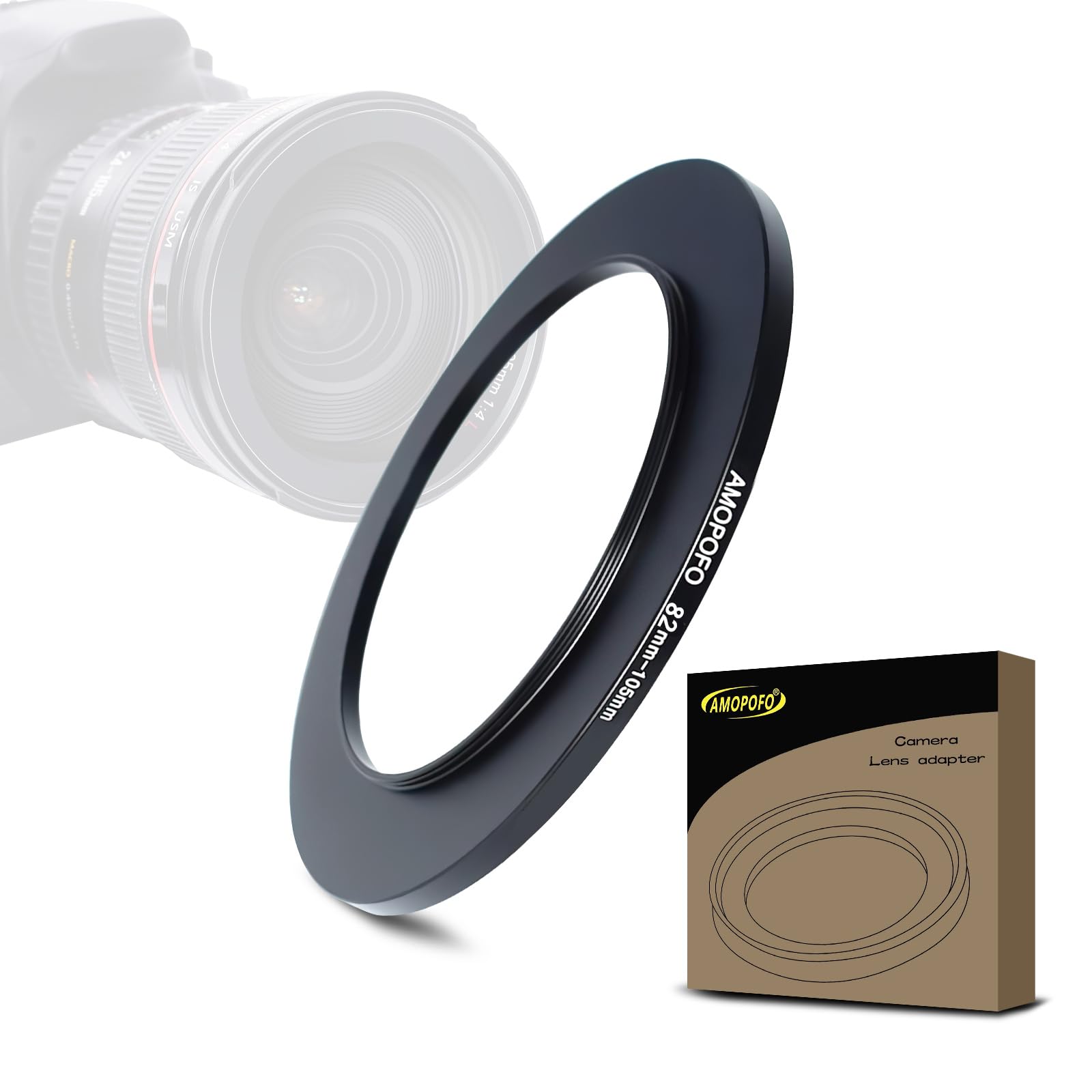 82Mm To 105Mm Step Up Ring Filter Adapter Metal Step Up Ring,Compatible With All 82Mm Camera Lens& 105Mm Uv,Nd,Cpl Accessories,Made Of Cnc Machined Aluminum(82 105Mm)