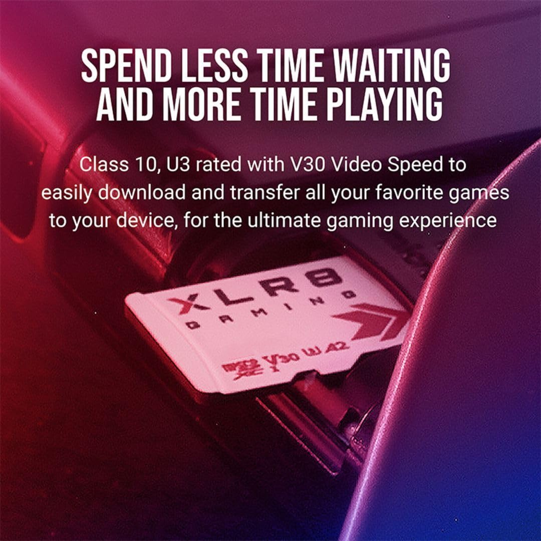 Pny 512Gb Xlr8 Gaming Microsdxc Memory Card - 100Mb/S, Uhs-I, 4K Uhd, Full Hd, U3, V30, A2 - Micro Sd For Portable Console Gamin