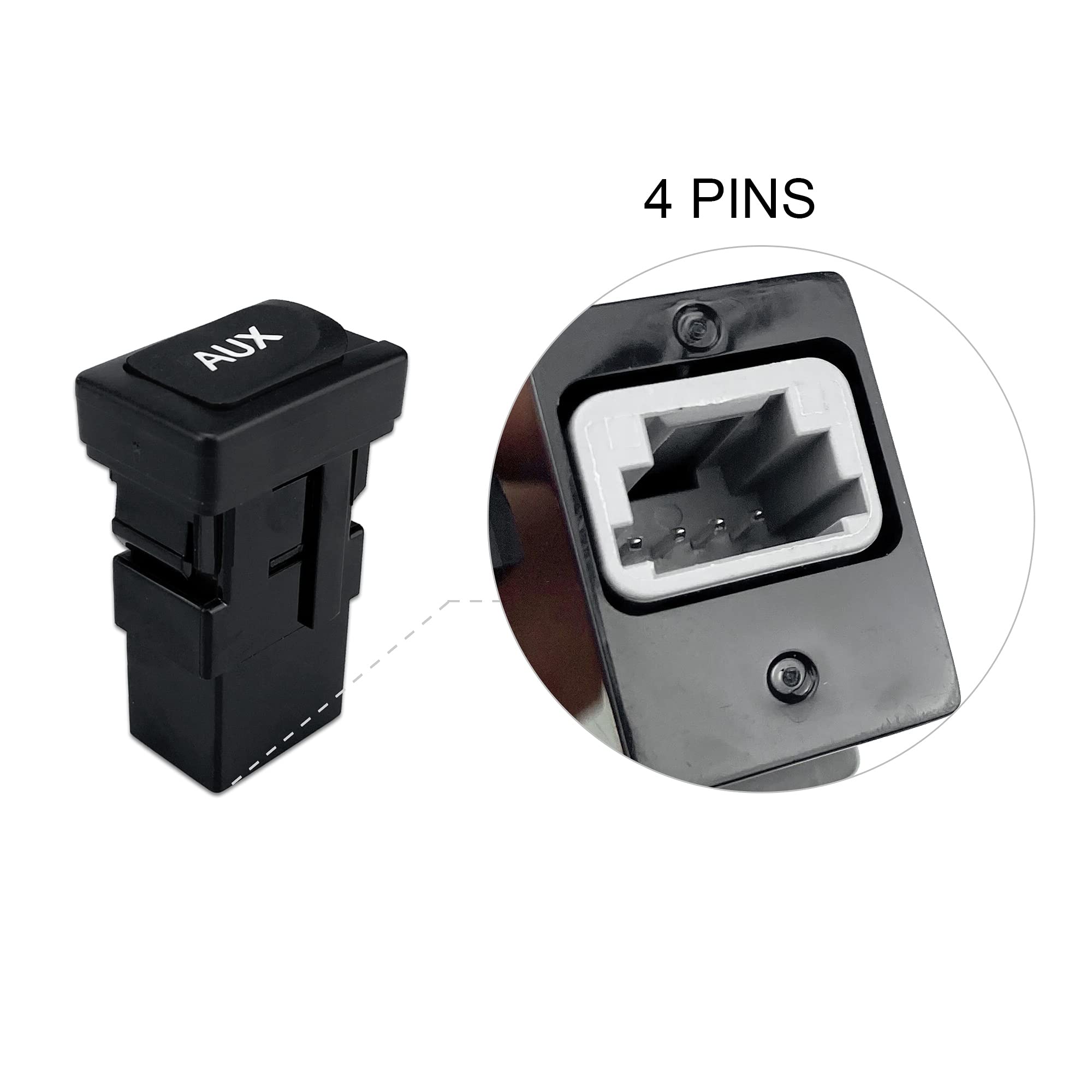 Auxiliary Input Jack Aux Port Audio Adapter Compatible With 2005 2009 Toyota Camry Rav4 Prius Yaris Fj Cruiser 4Runner Lexus Es3