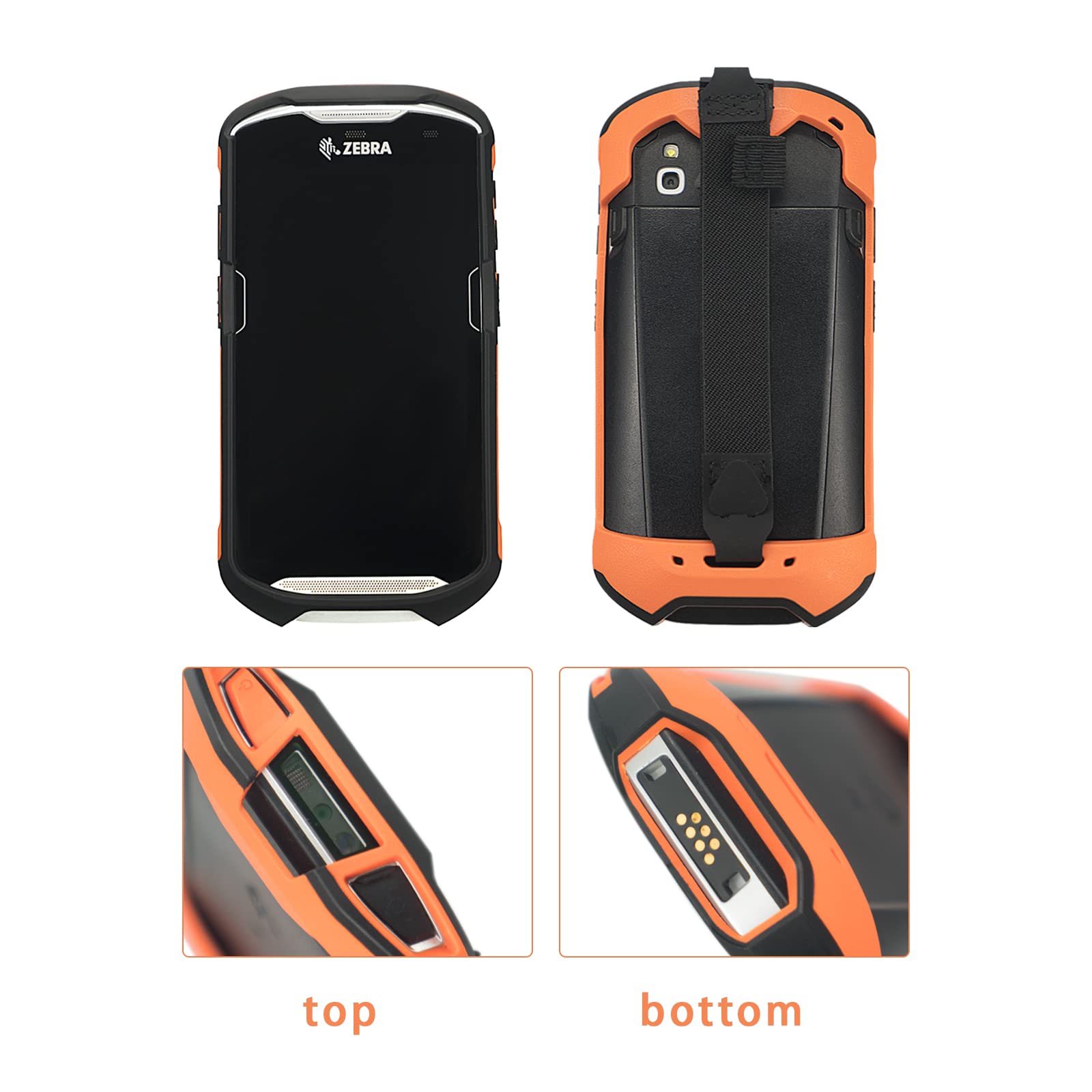 Protective Cover Case Rugged Boot With Hand Strap For Zebra Tc51 Tc52 Tc56 Tc57 Tc510K,Case For Handheld Barcode Touch Mobile Co