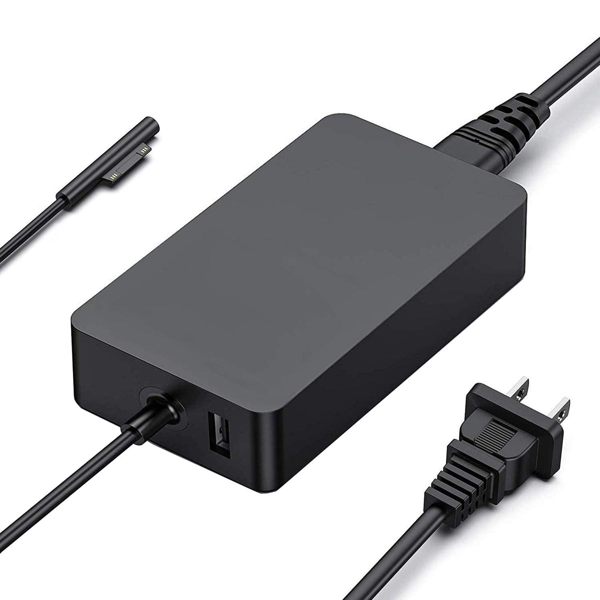 65W Surface Pro Charger For Microsoft Surface Pro 9, 8, 7+, 7, 6, 5, 4, 3, X, Windows Surface Laptop 5, 4, 3, 2, 1, Surface Go Tablet, Surface Book 3, 2, 1, Support 44W, 36W