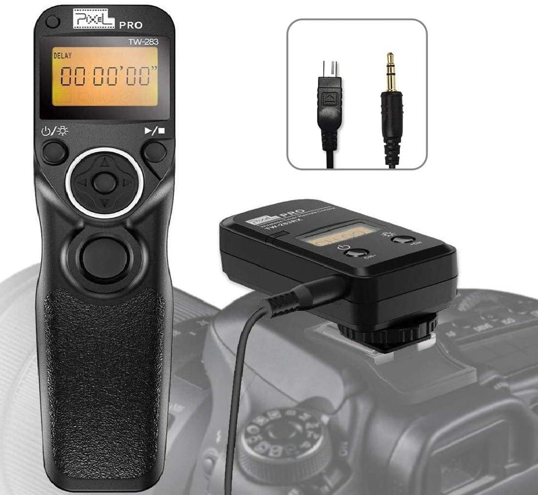 PIXEL Digital SLR Cameras Shutter Release Remote Control Timer for Nikon Z6 Z7 D7500 D3100 D3200 D3300 D5000 D5100 D5200 D5300 D