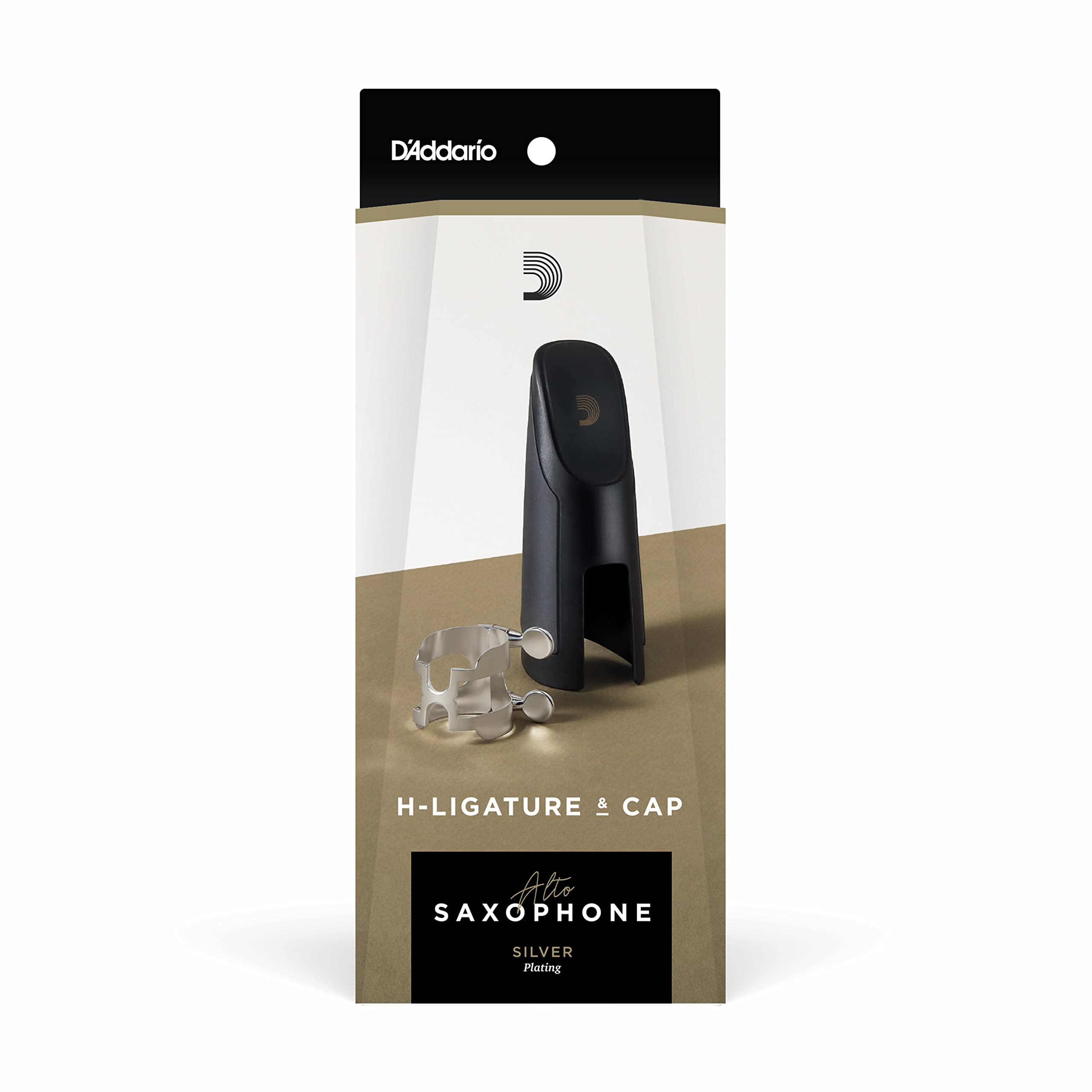 Daddario H-Ligature & Cap, Alto Sax, Silver-Plated