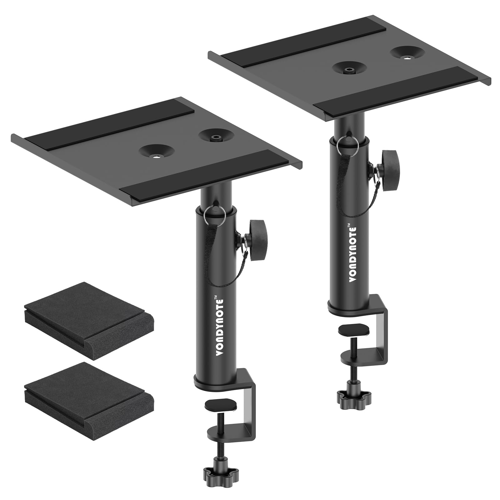 Vondynote Studio Monitor Stands Clamp Speaker Stands with Isolation Pads
