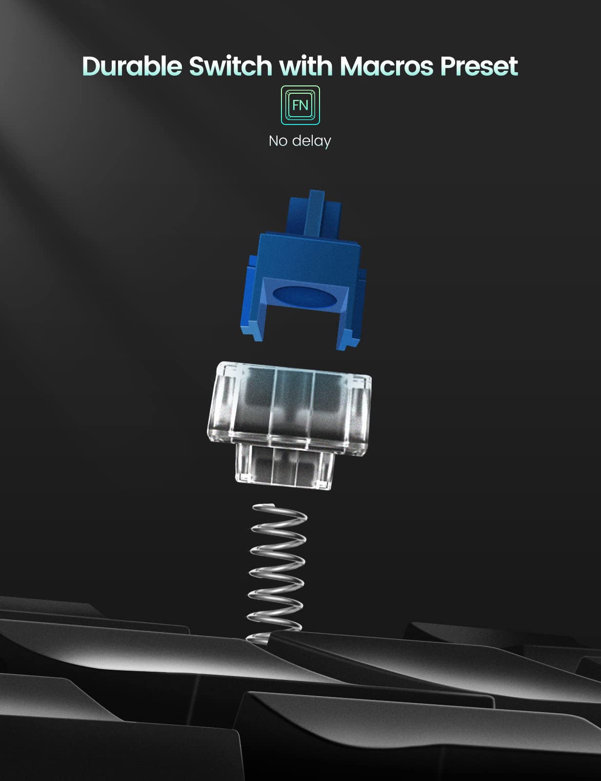 Vaydeer One-Handed Mechanical Keyboard Support Nkro, Hotkeys, One-Click Start,9 Fully Programmable Keys With Floating Window And