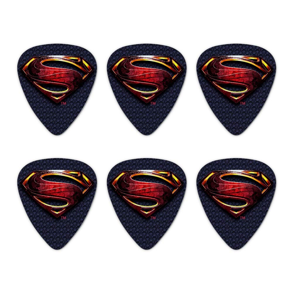 Justice League Movie Superman Logo Novelty Guitar Picks Medium Gauge  Set Of 6